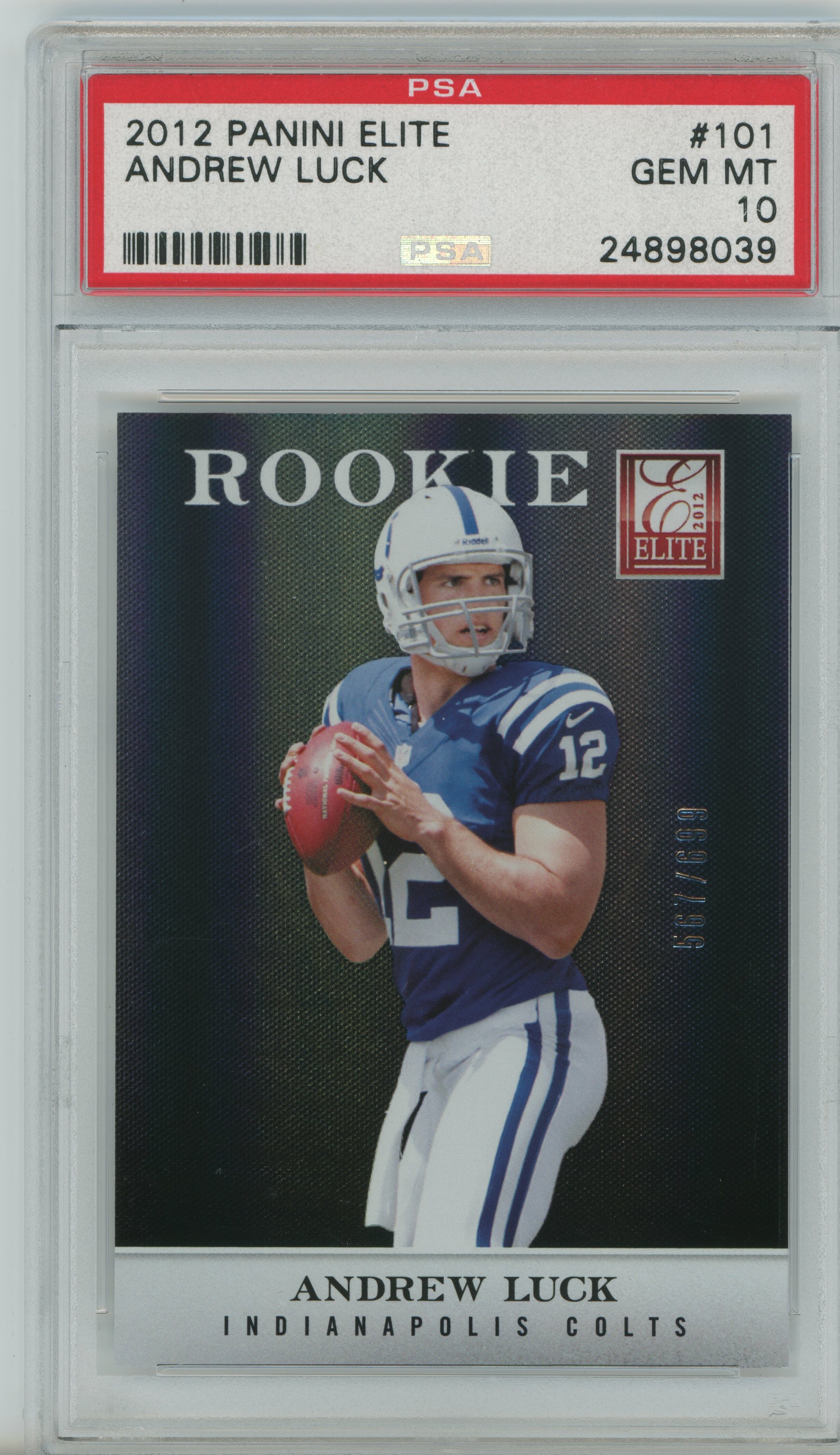 2012 Elite RC Andrew Luck PSA 10