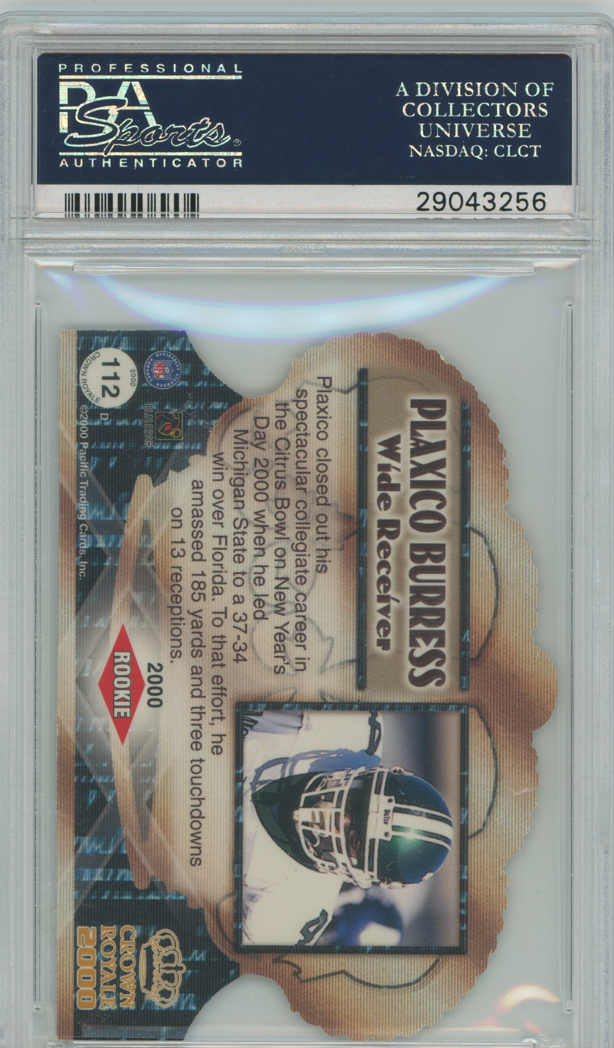 2000 Crown Royale Auto RC Plaxico Burress PSA 10