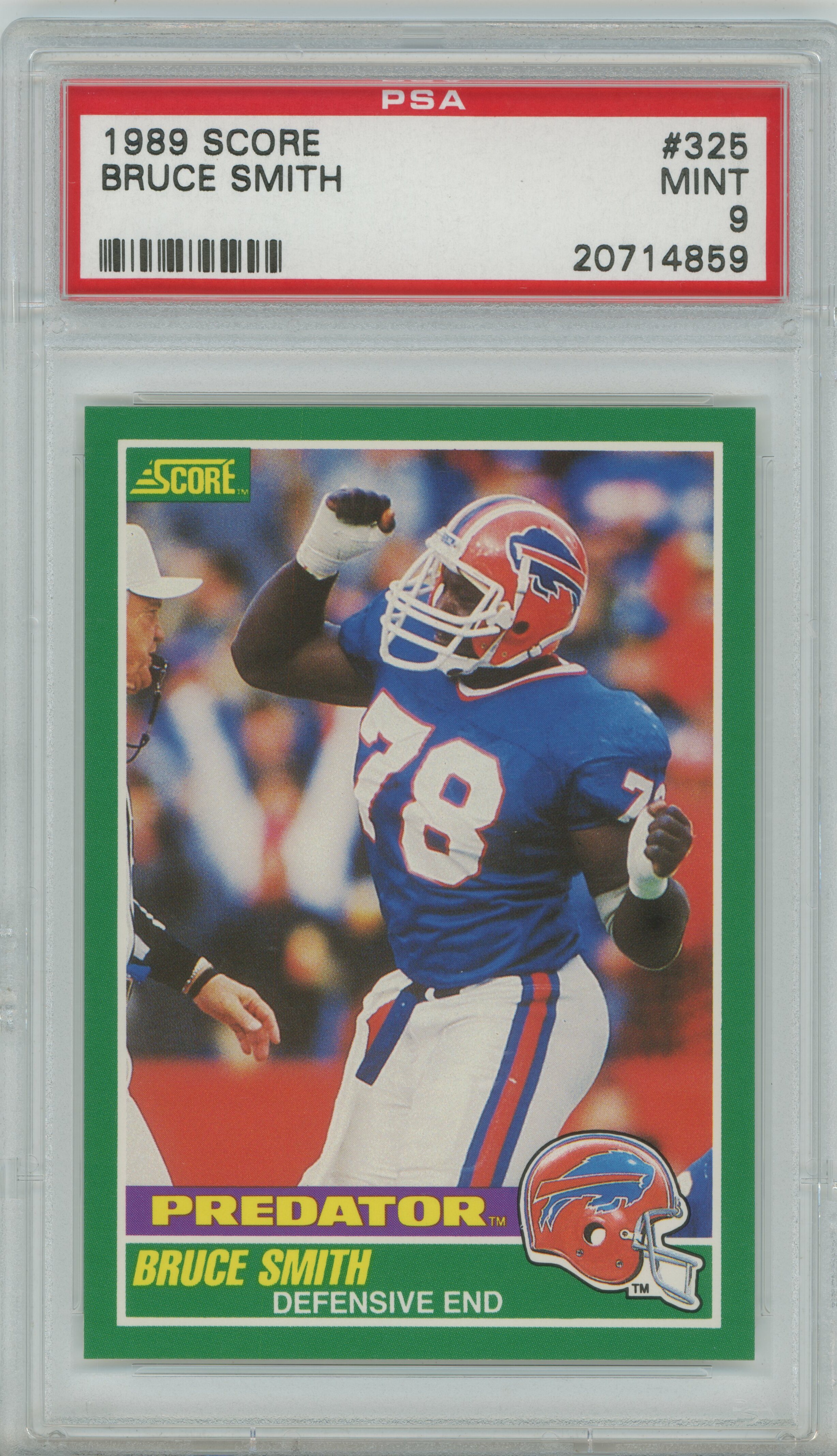 1989 Score Bruce Smith PSA 9