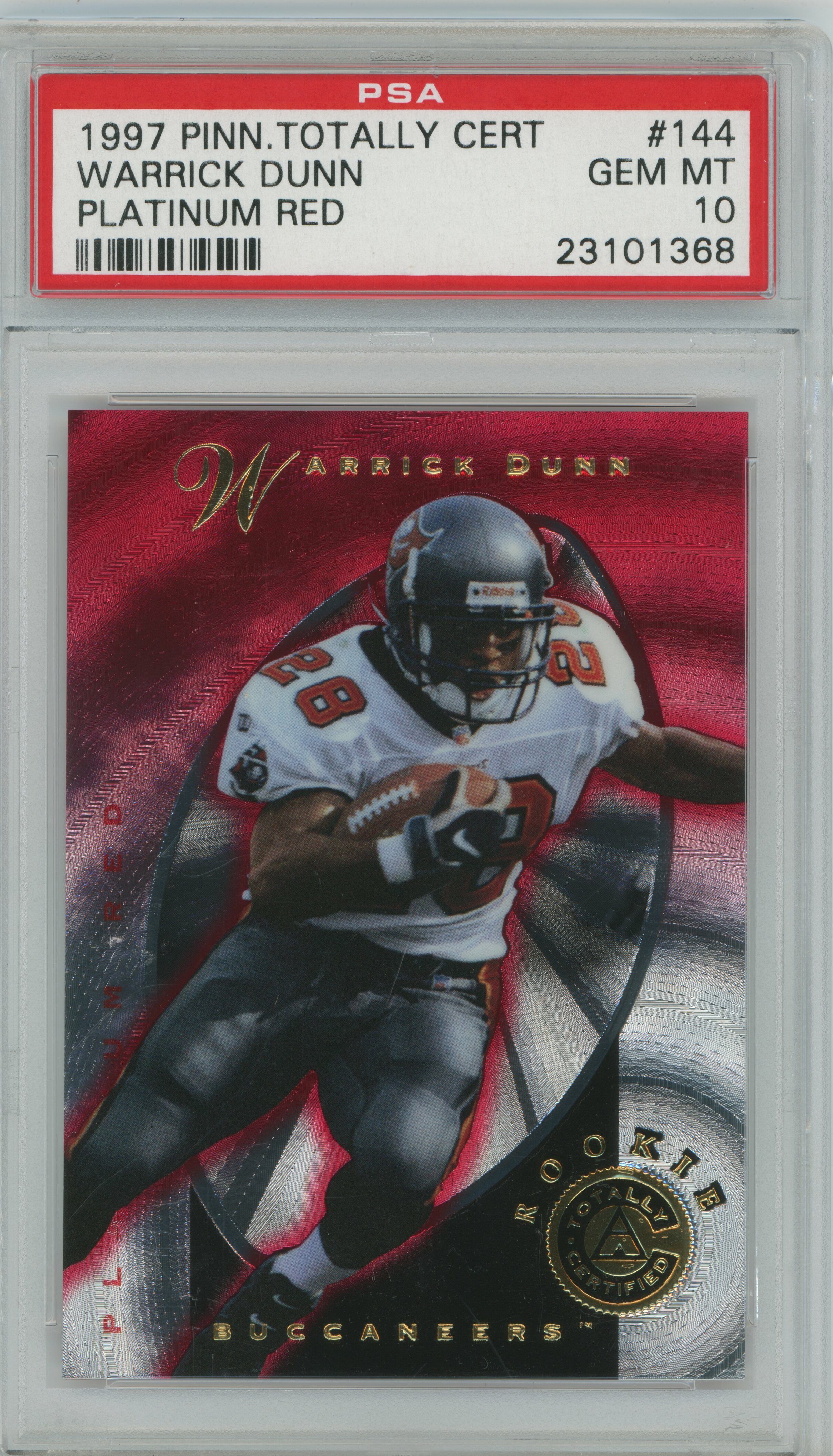 1997 Totally Certified Platinum Red Warrick Dunn PSA 10