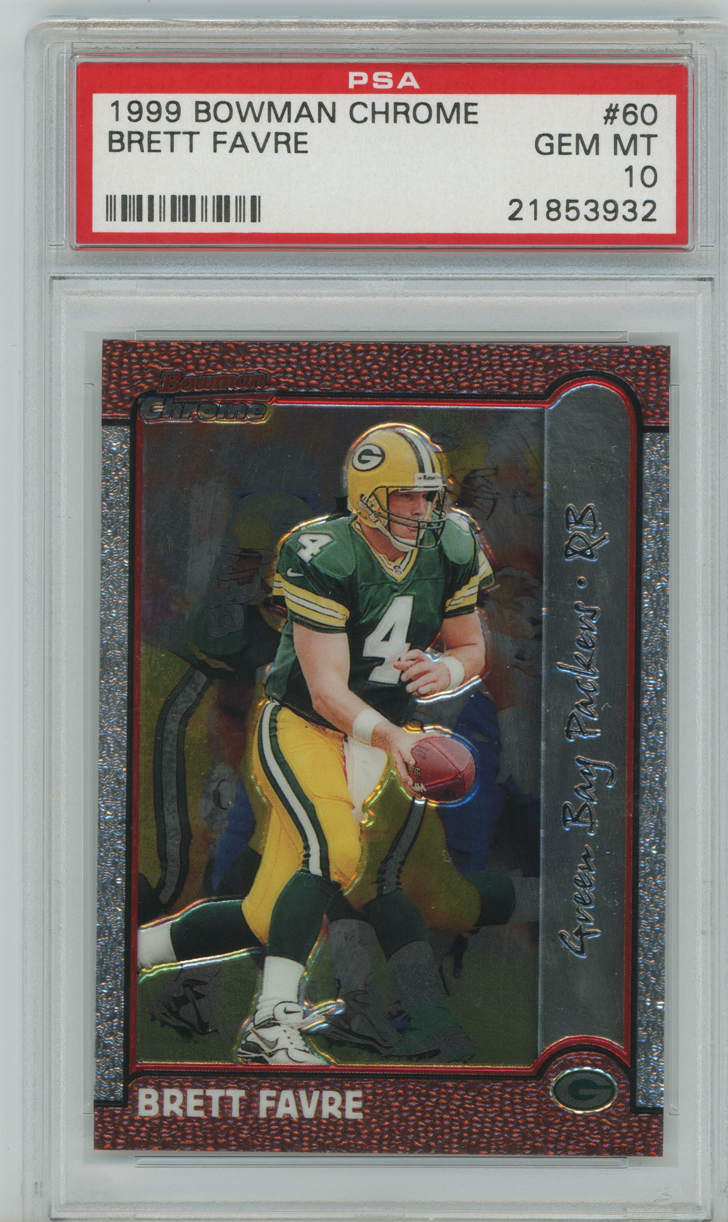 1999 Bowman Chrome Brett Favre PSA 10