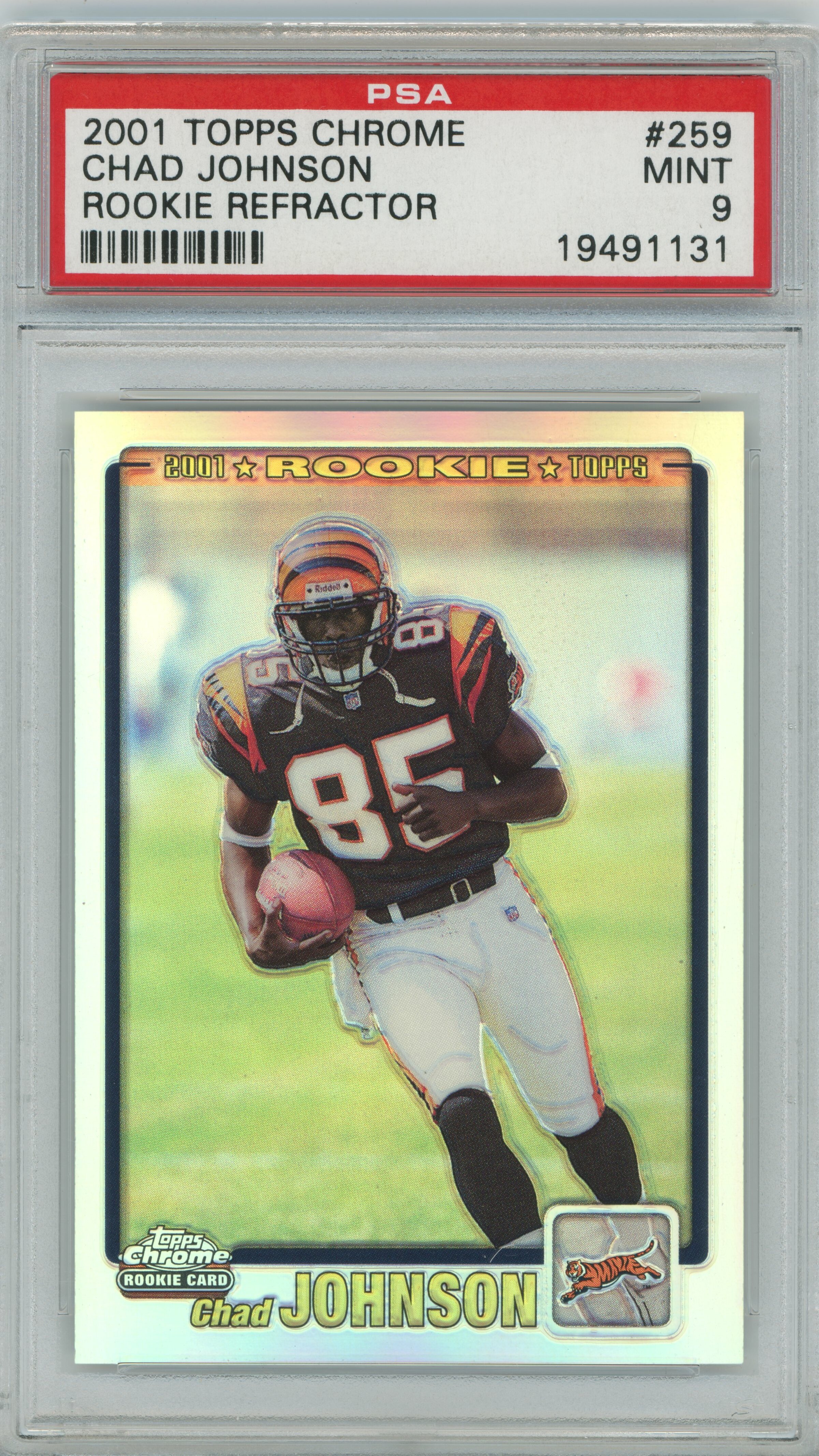 2001 Topps Chrome Refractor Chad Johnson PSA 9