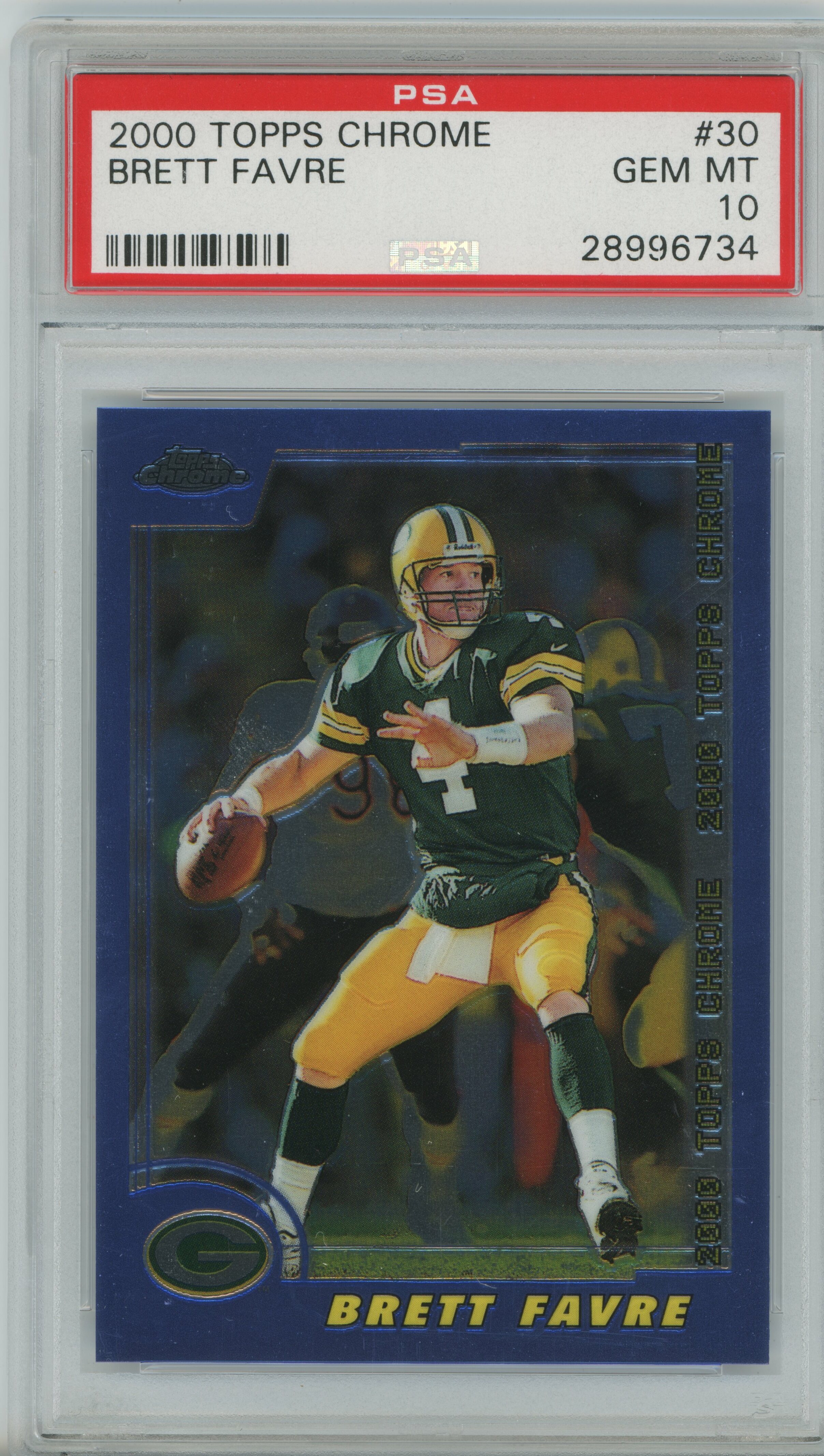 2000 Topps Chrome Brett Favre PSA 10