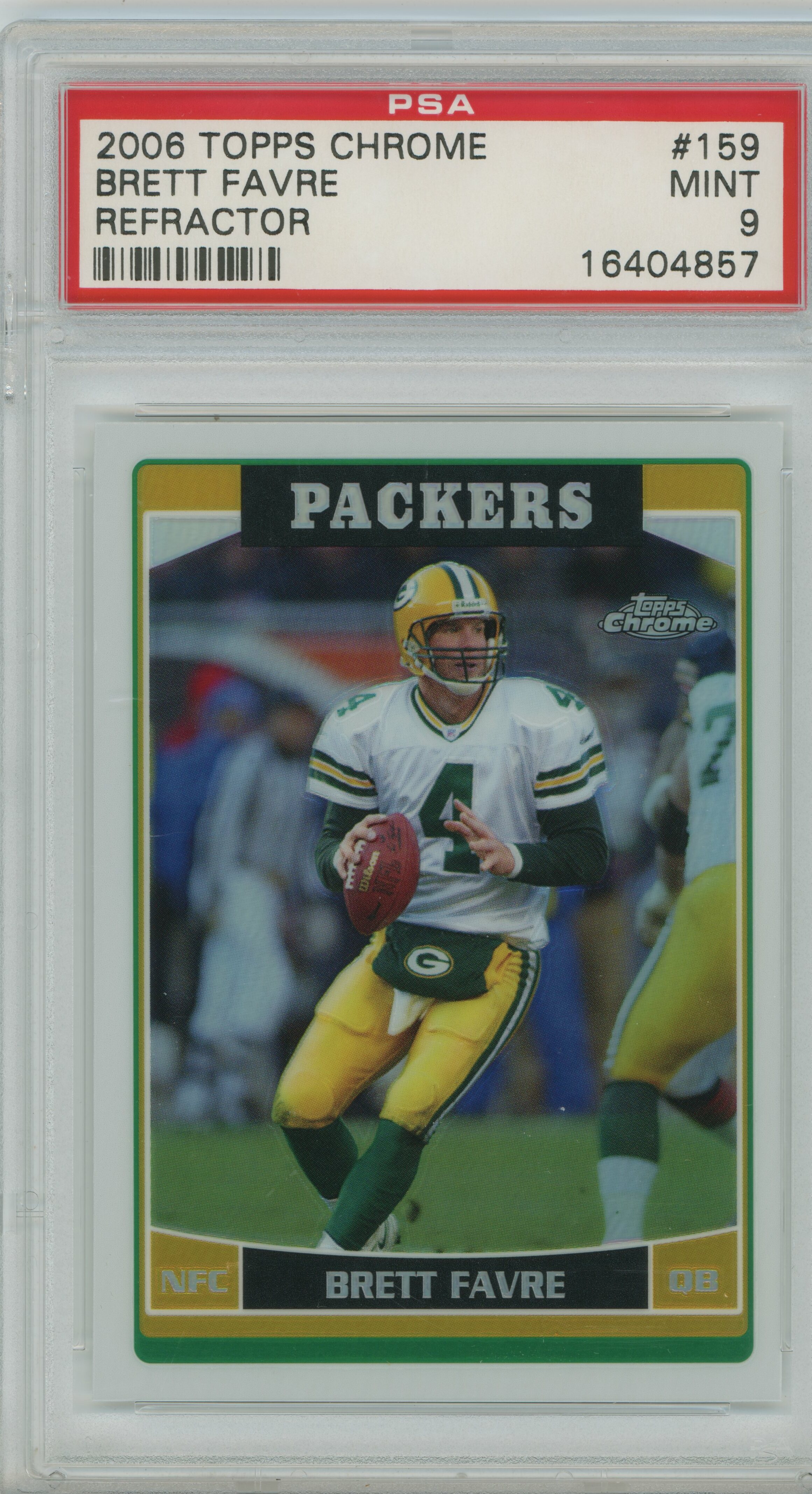 2006 Topps Chrome Refractor Brett Favre PSA 9