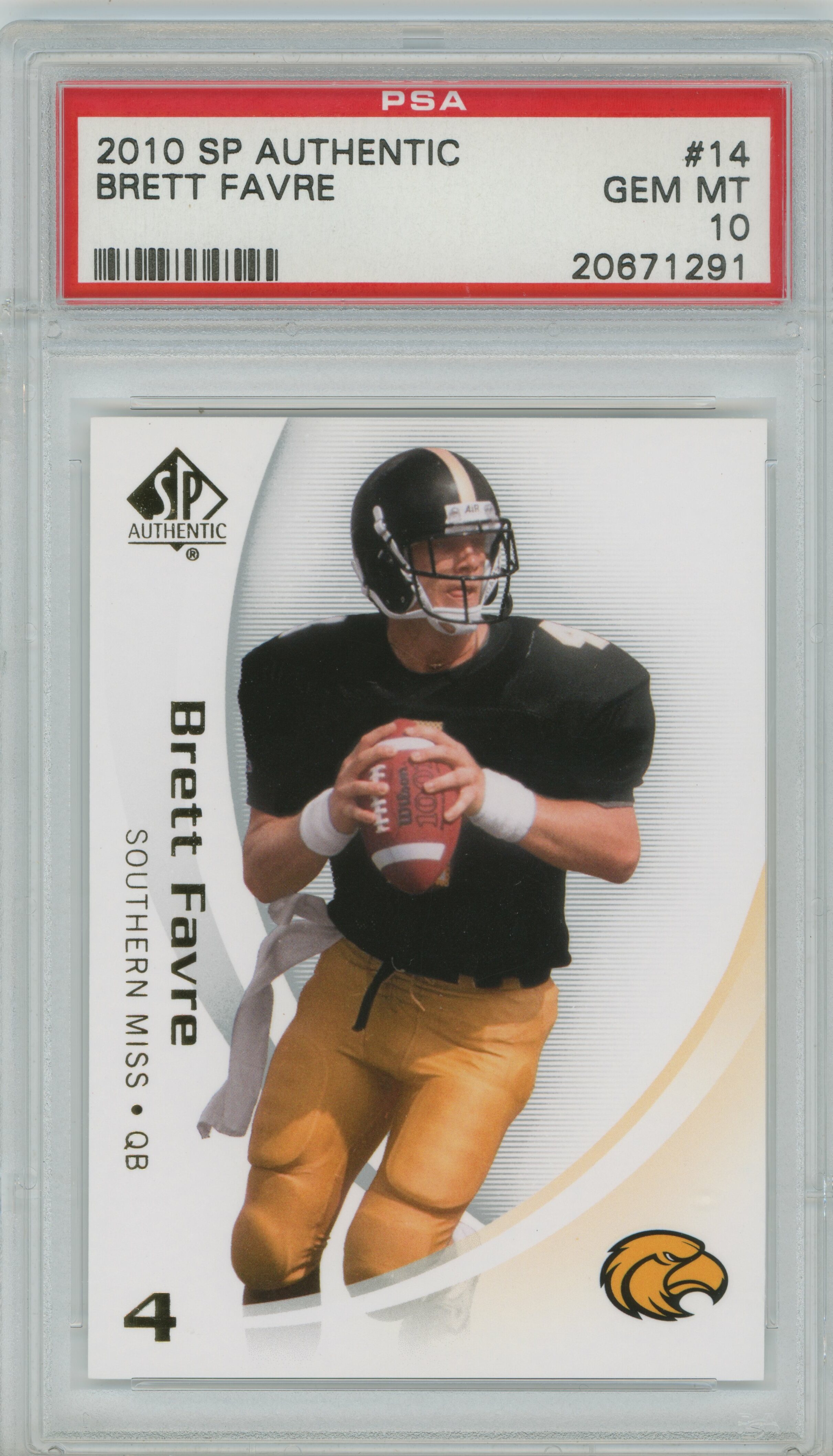 2010 SP Authentic Brett Favre PSA 10