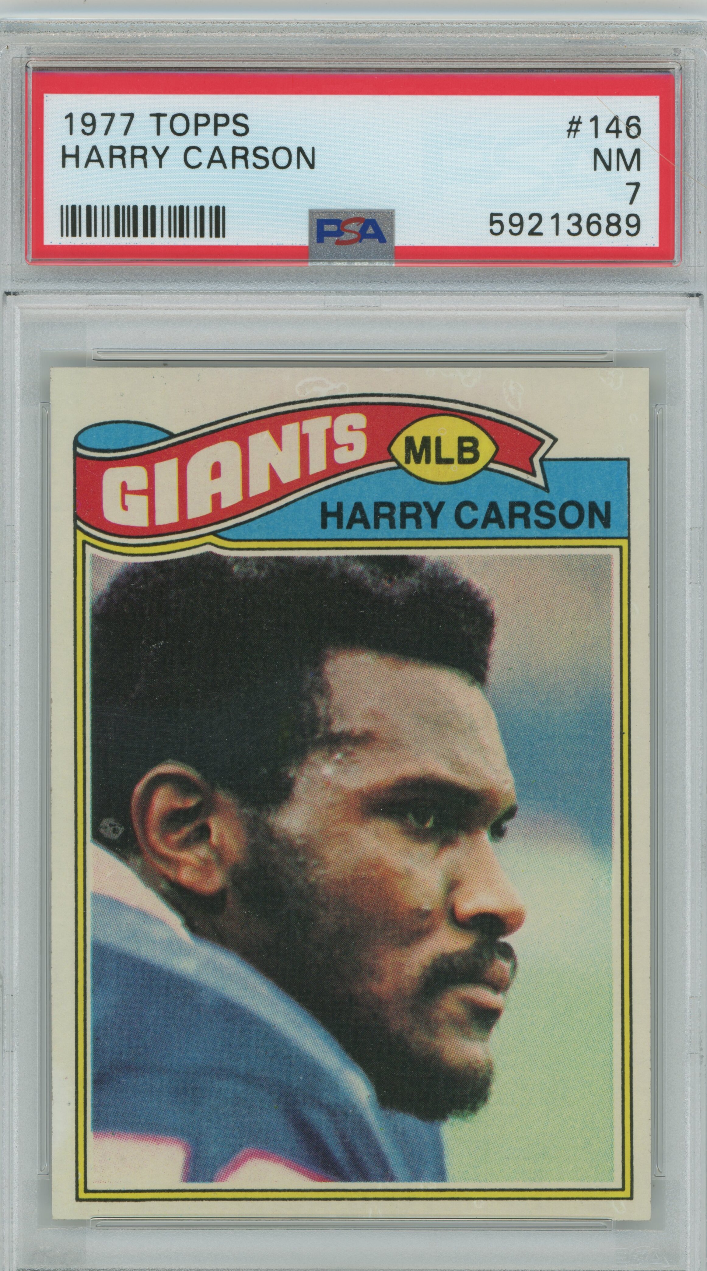 1977 Topps Harry Carson PSA 7