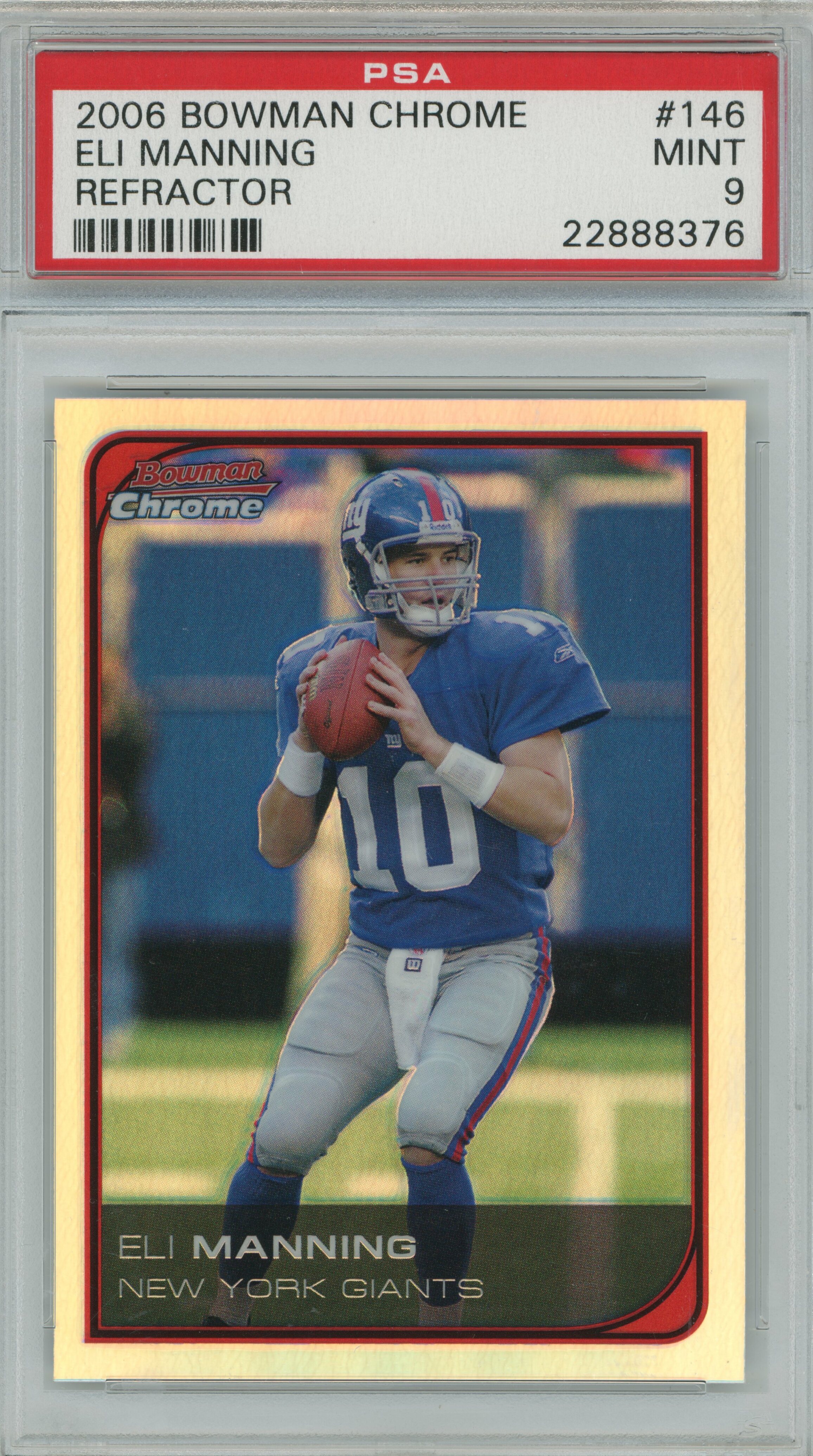 2006 Bowman Chrome Refractor Eli Manning PSA 9