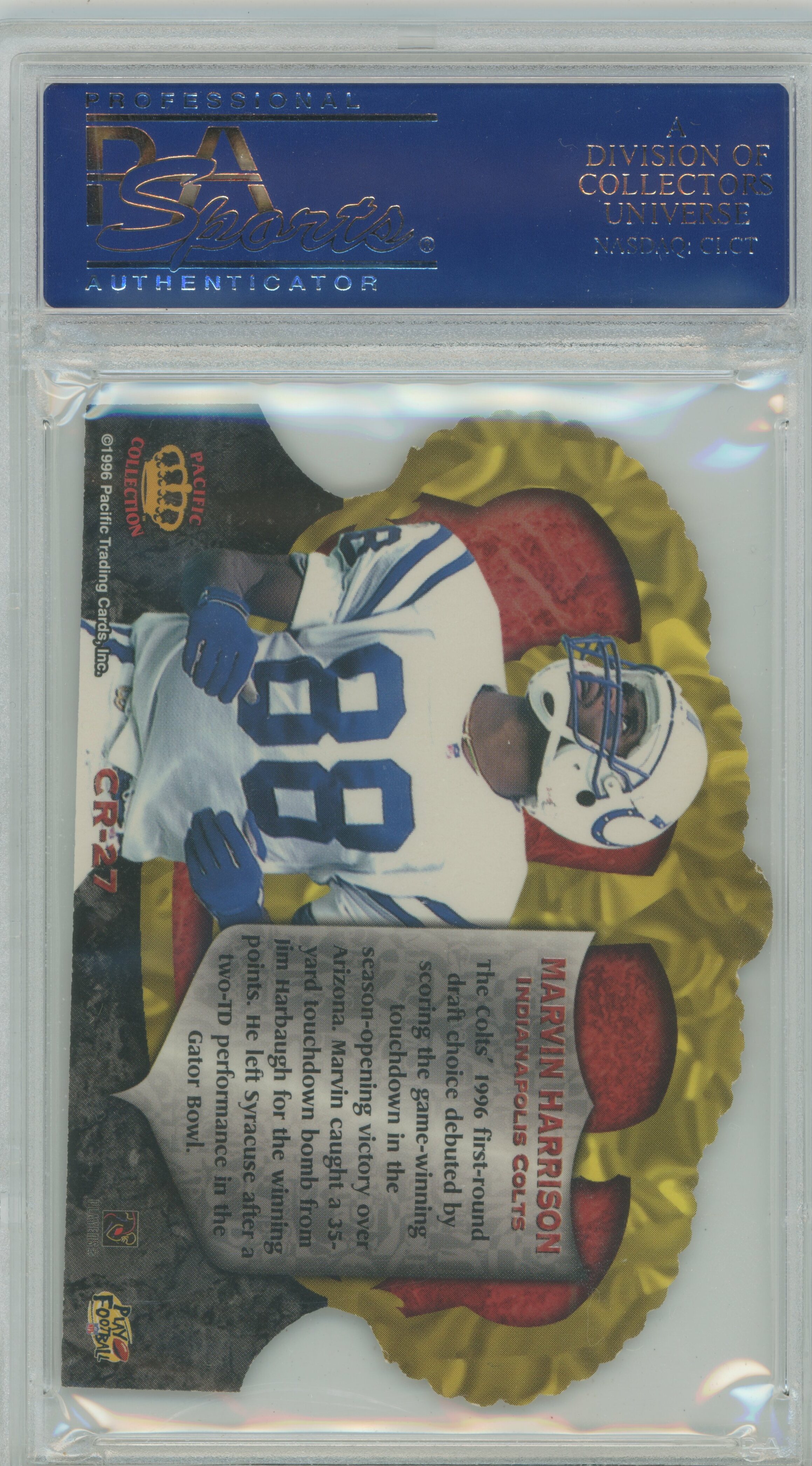 1996 Crown Royale RC Marvin Harrison PSA 10