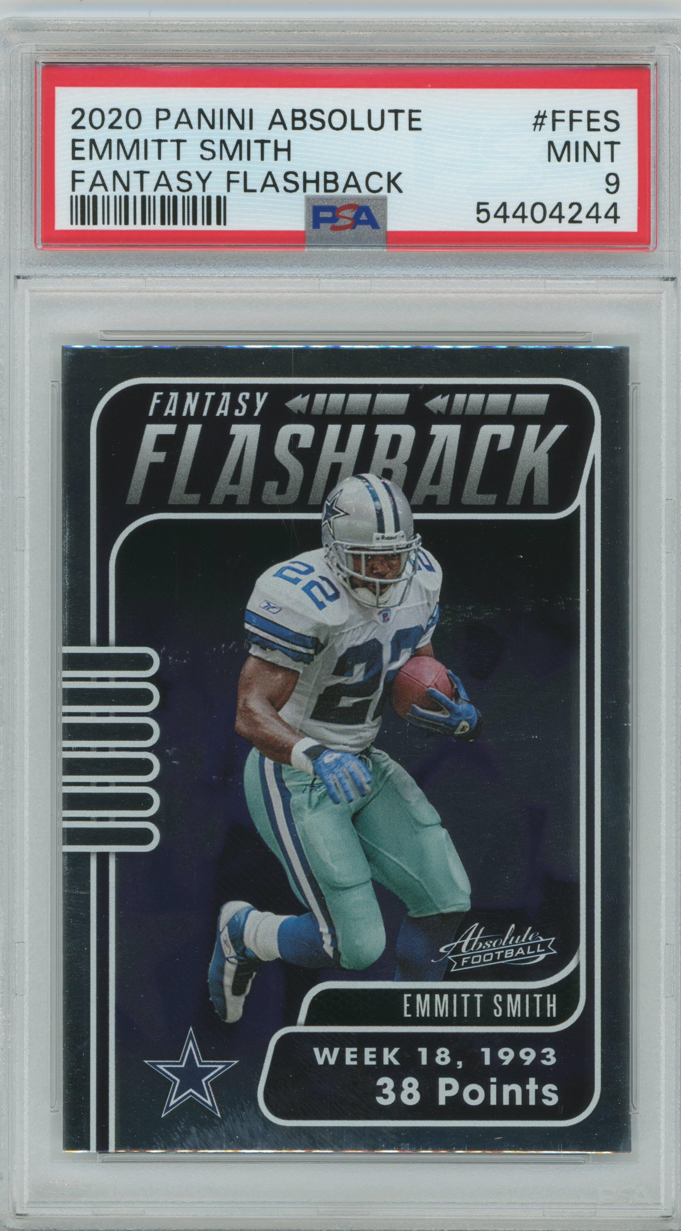 2020 Absolute Fantasy Flashback Emmitt Smith PSA 9