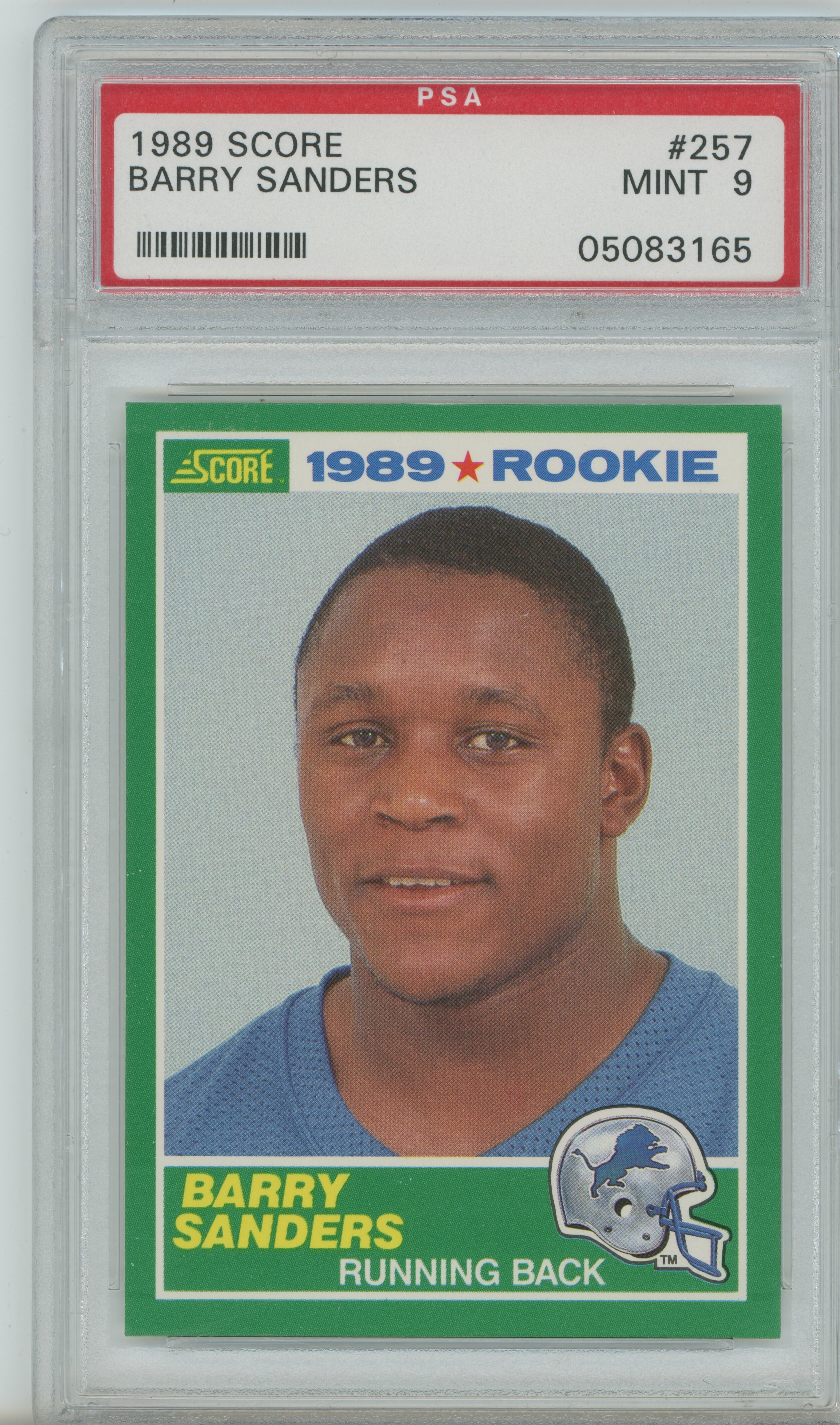 1989 Score RC Barry Sanders PSA 9