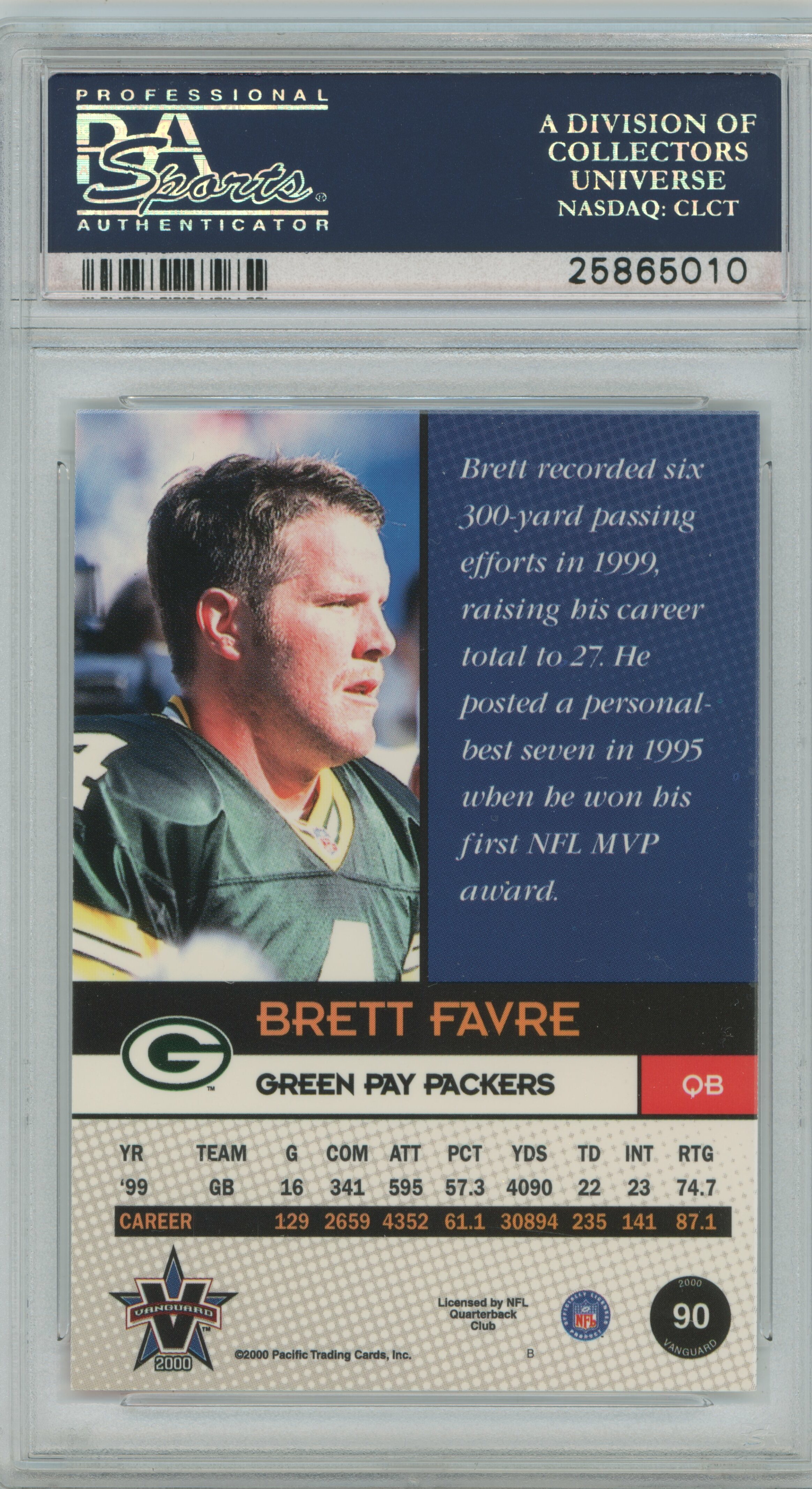 2000 Vanguard Brett Favre PSA 9