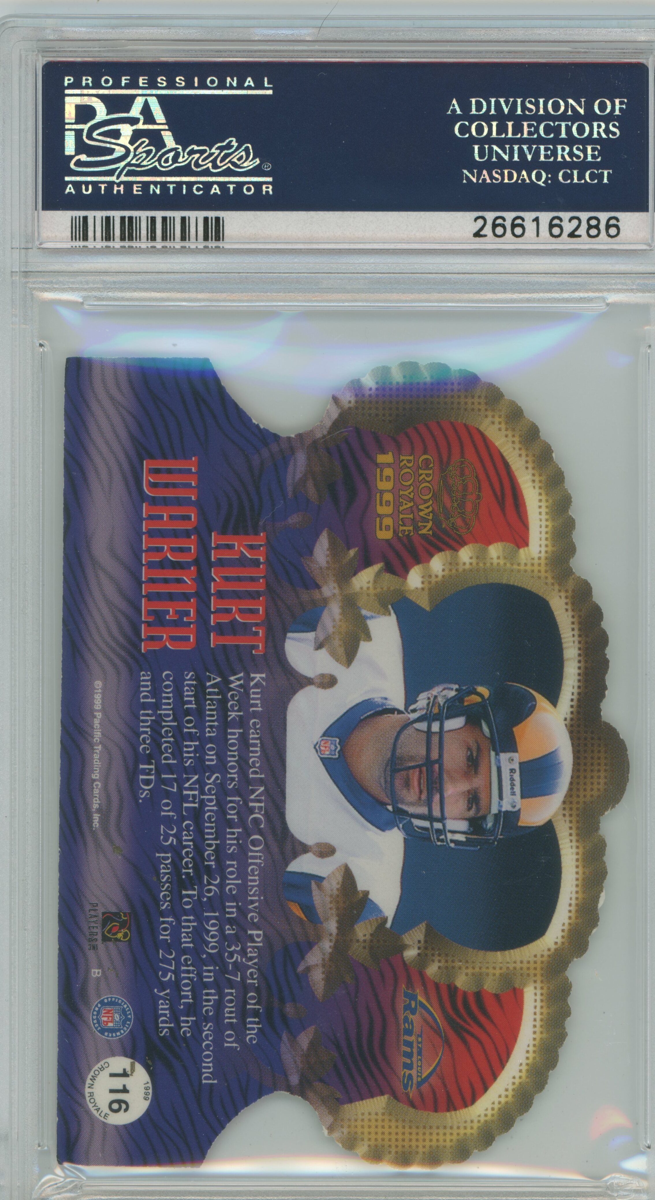 1999 Crown Royale RC Kurt Warner PSA 9