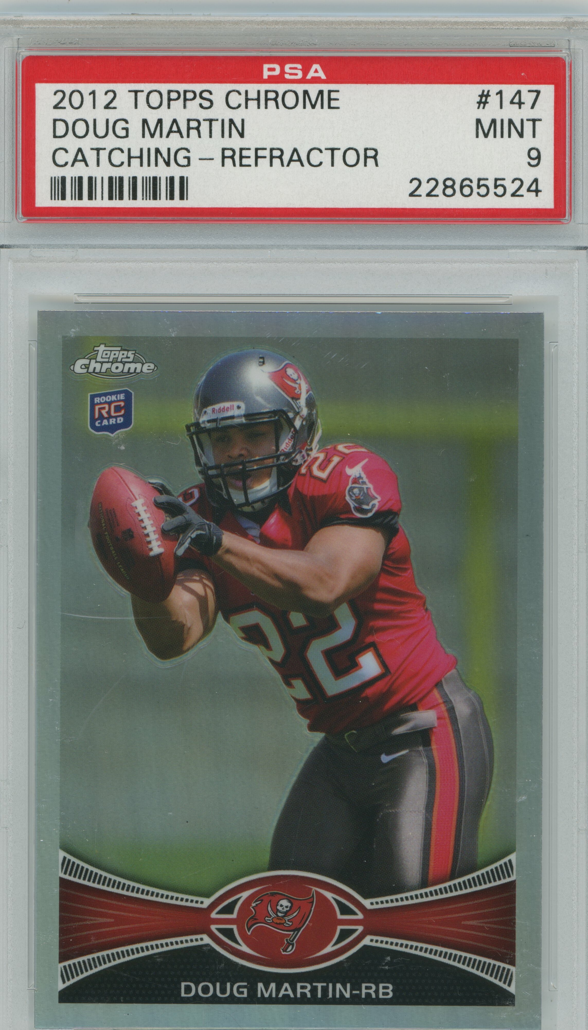 2012 Topps Chrome Refractor RC Doug Martin PSA 9