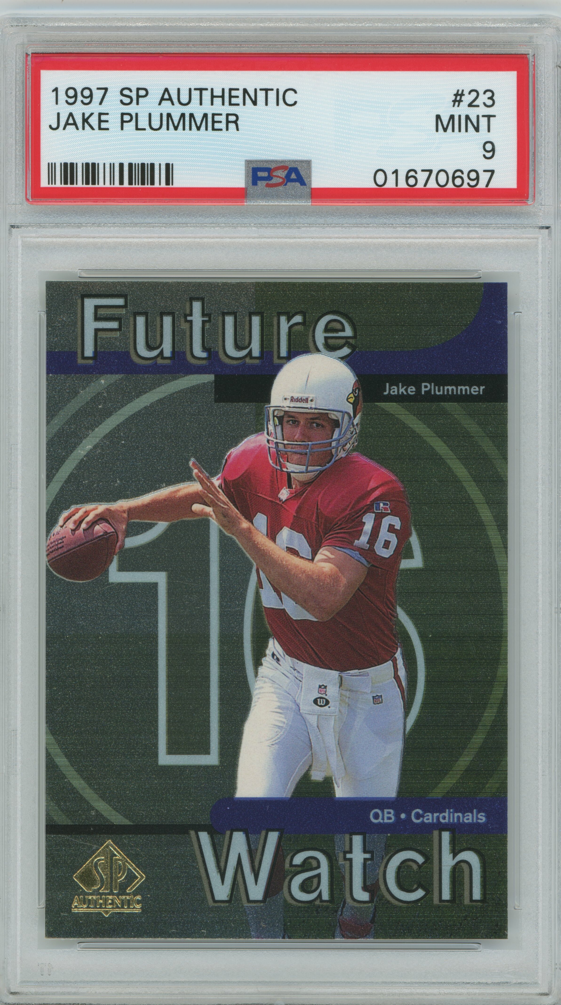 1997 SP Authentic RC Jake Plummer PSA 9