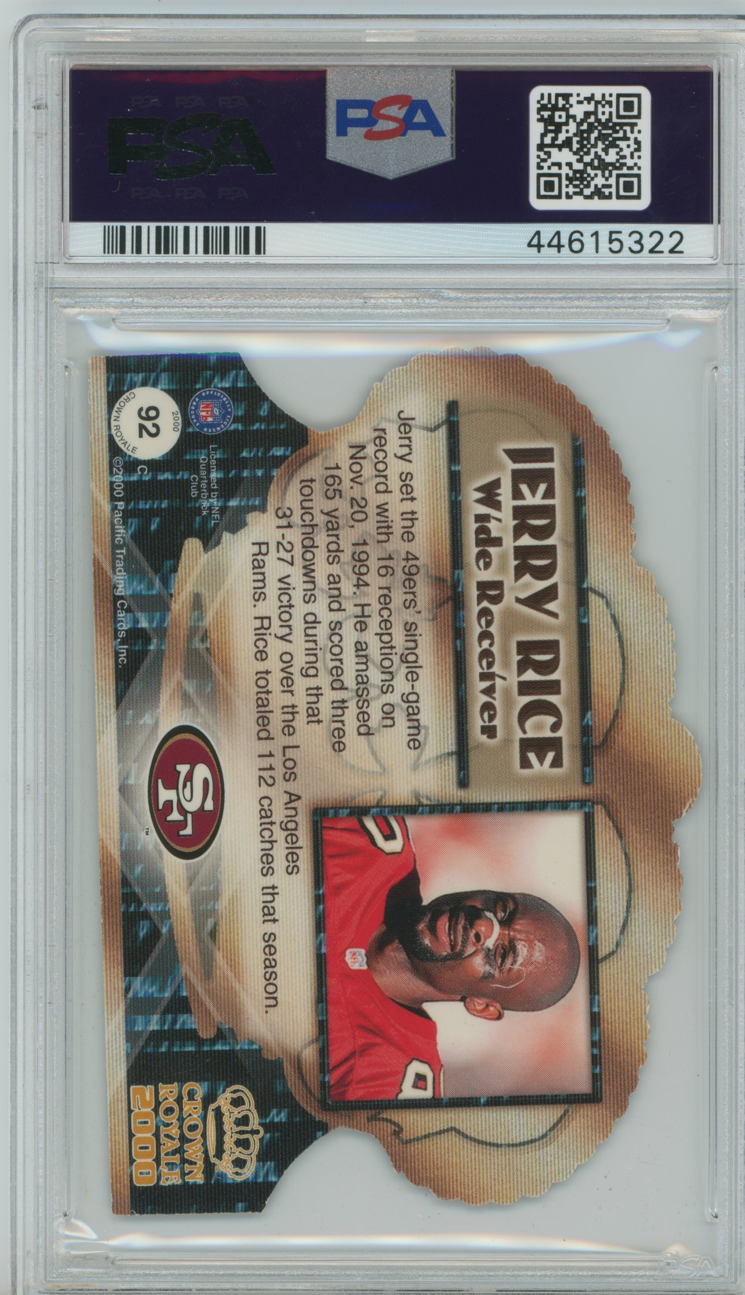 2000 Crown Royale Retail Jerry Rice PSA 9