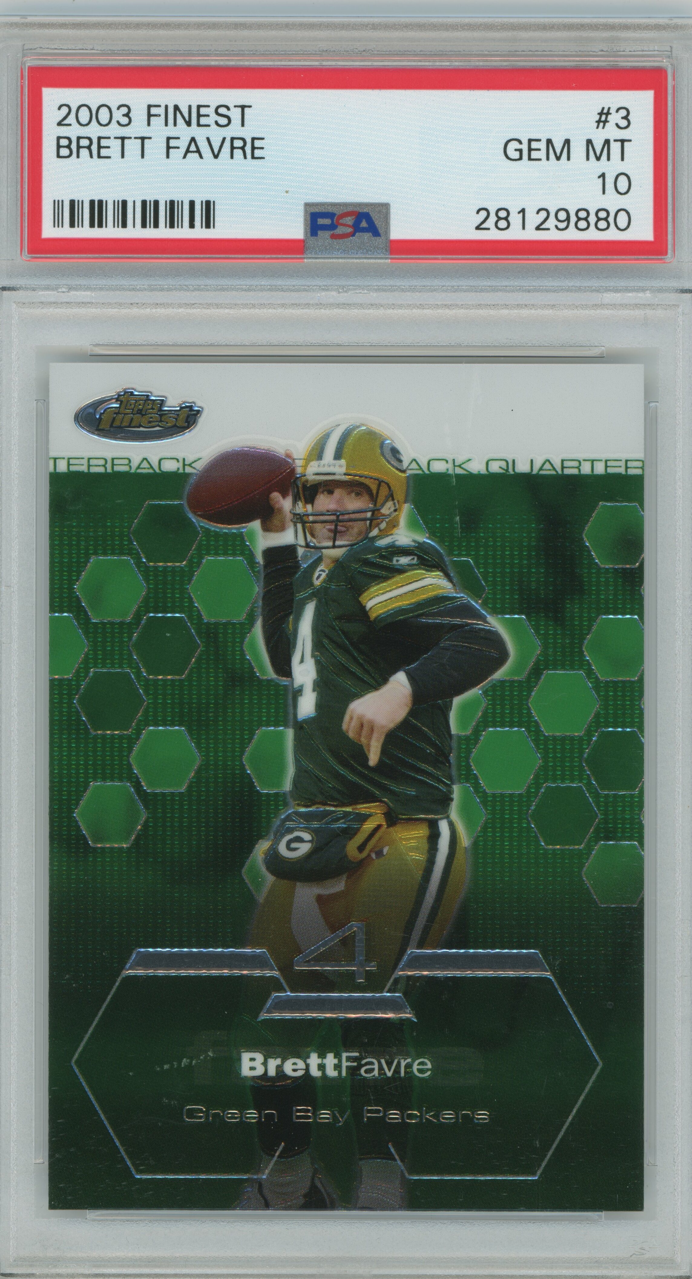 2003 Finest Brett Favre PSA 10