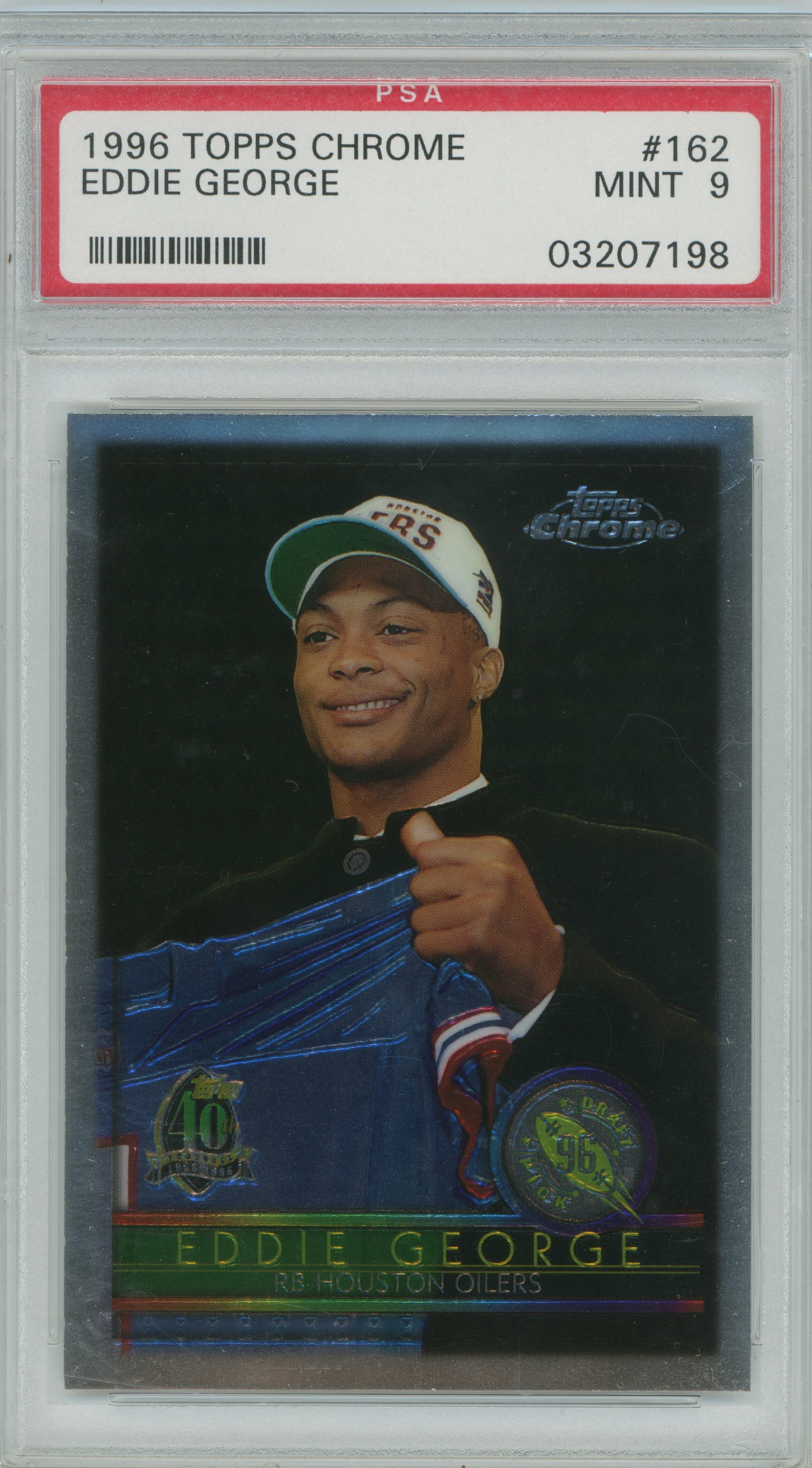 1996 Topps Chrome Eddie George PSA 9