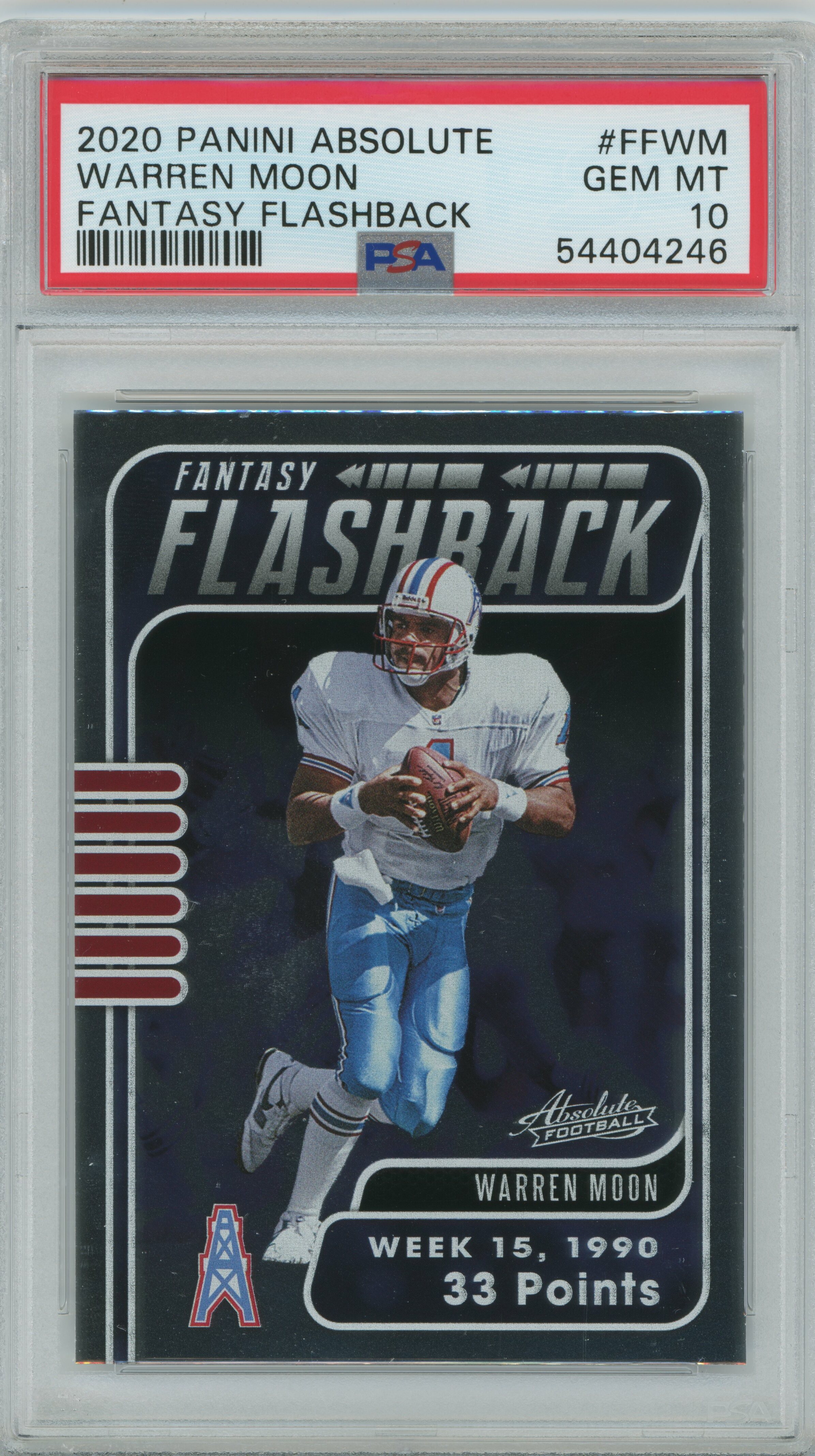 2020 Panini Absolute Fantasy Flashback Warren Moon PSA 10