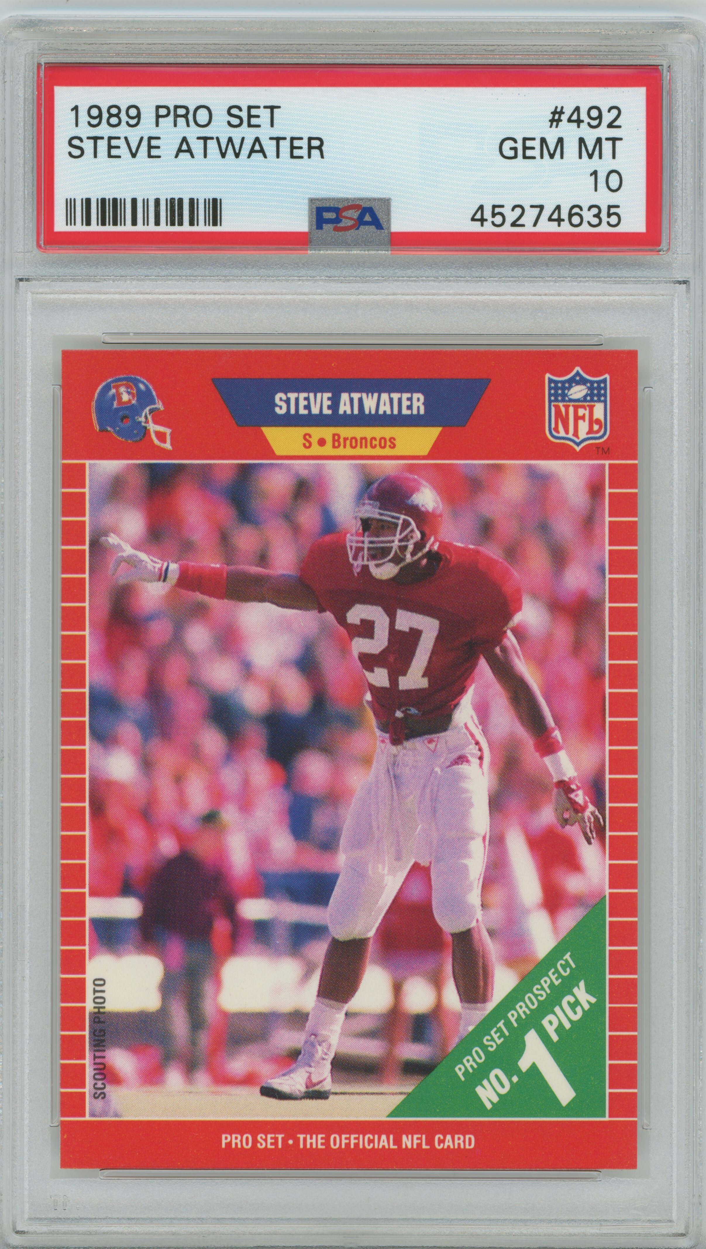 1989 Pro Set Steve Atwater PSA 10