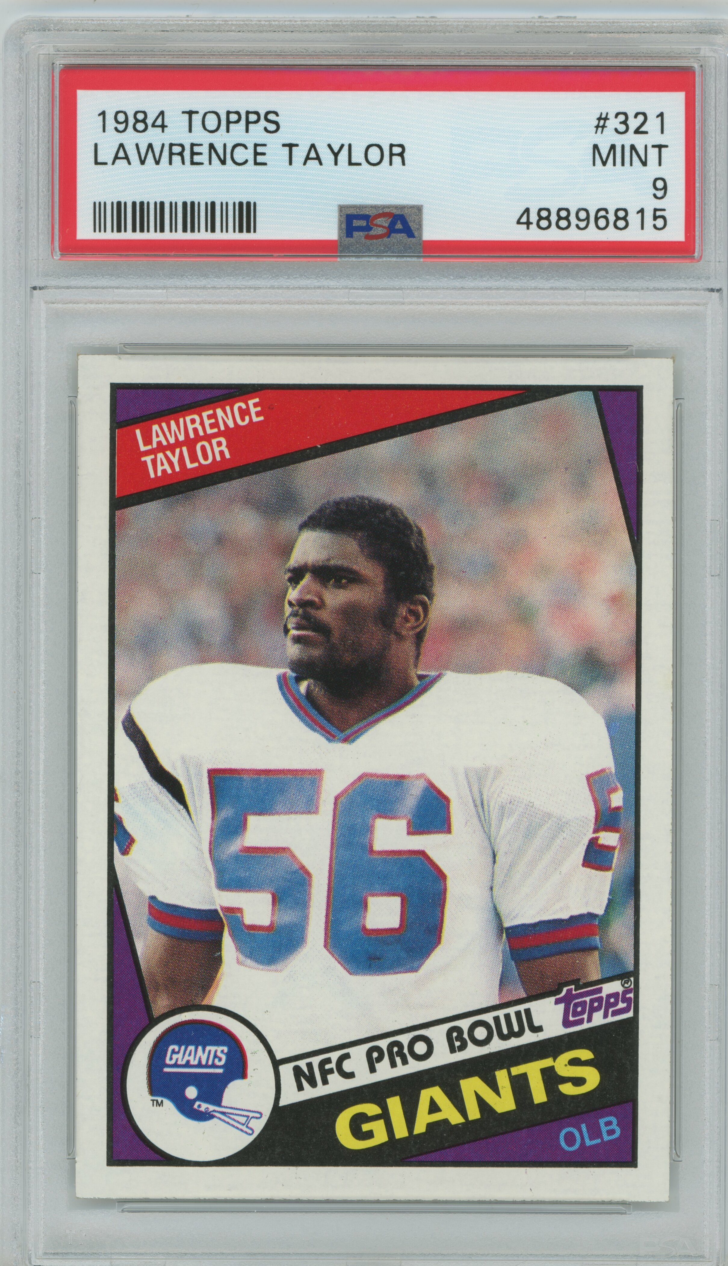 1984 Topps Lawrence Taylor PSA 9