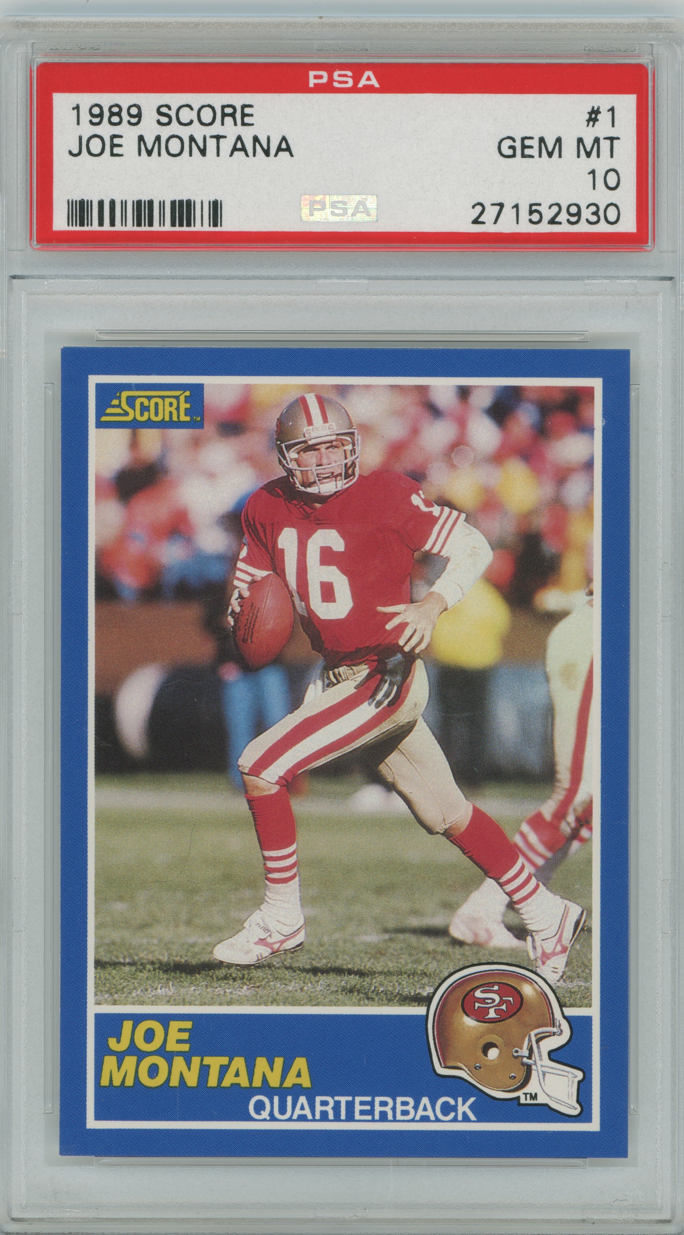 1989 Score Joe Montana PSA 10