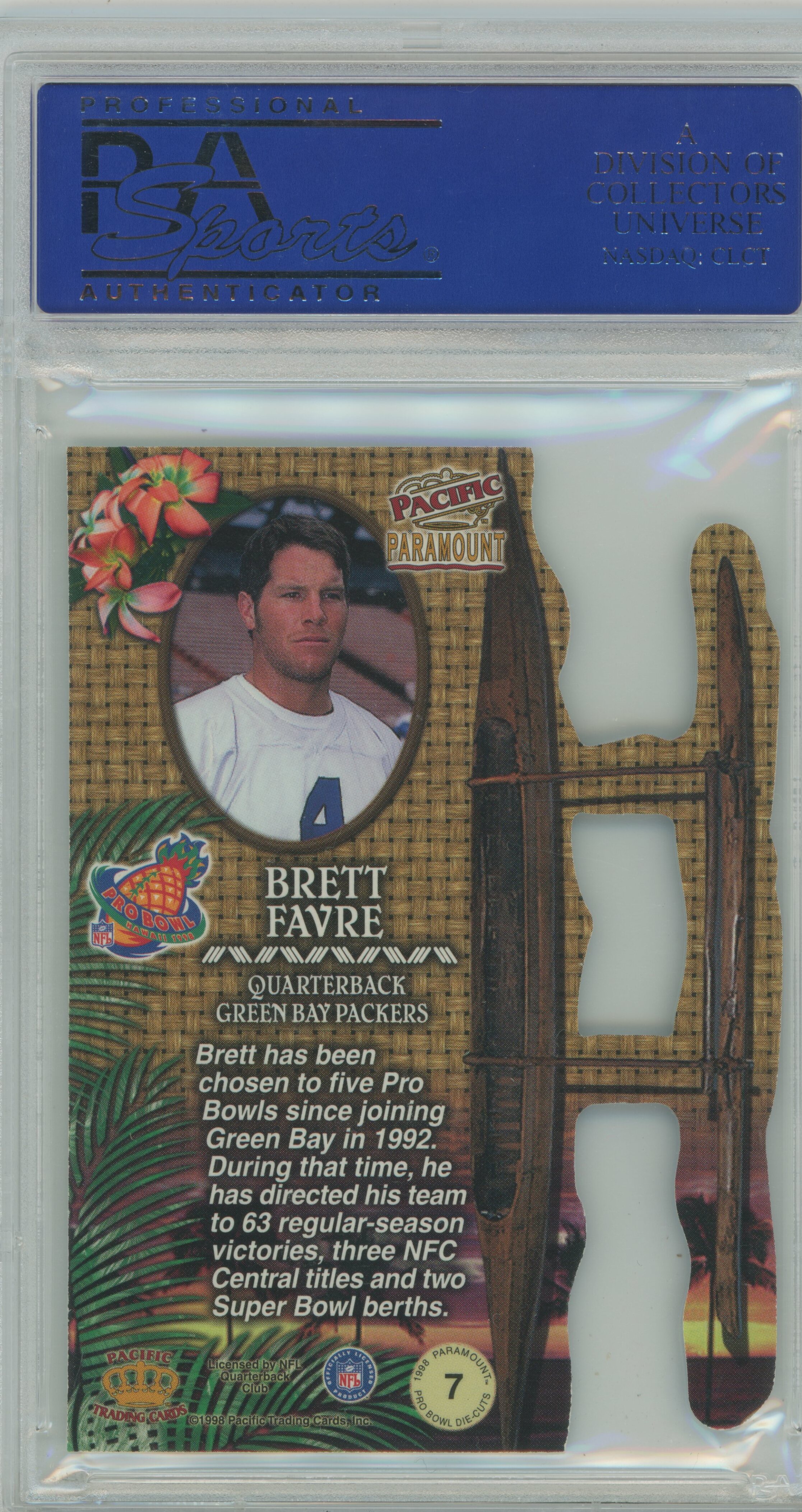 1998 Paramount Pro Bowl Die-Cut Brett Favre PSA 10