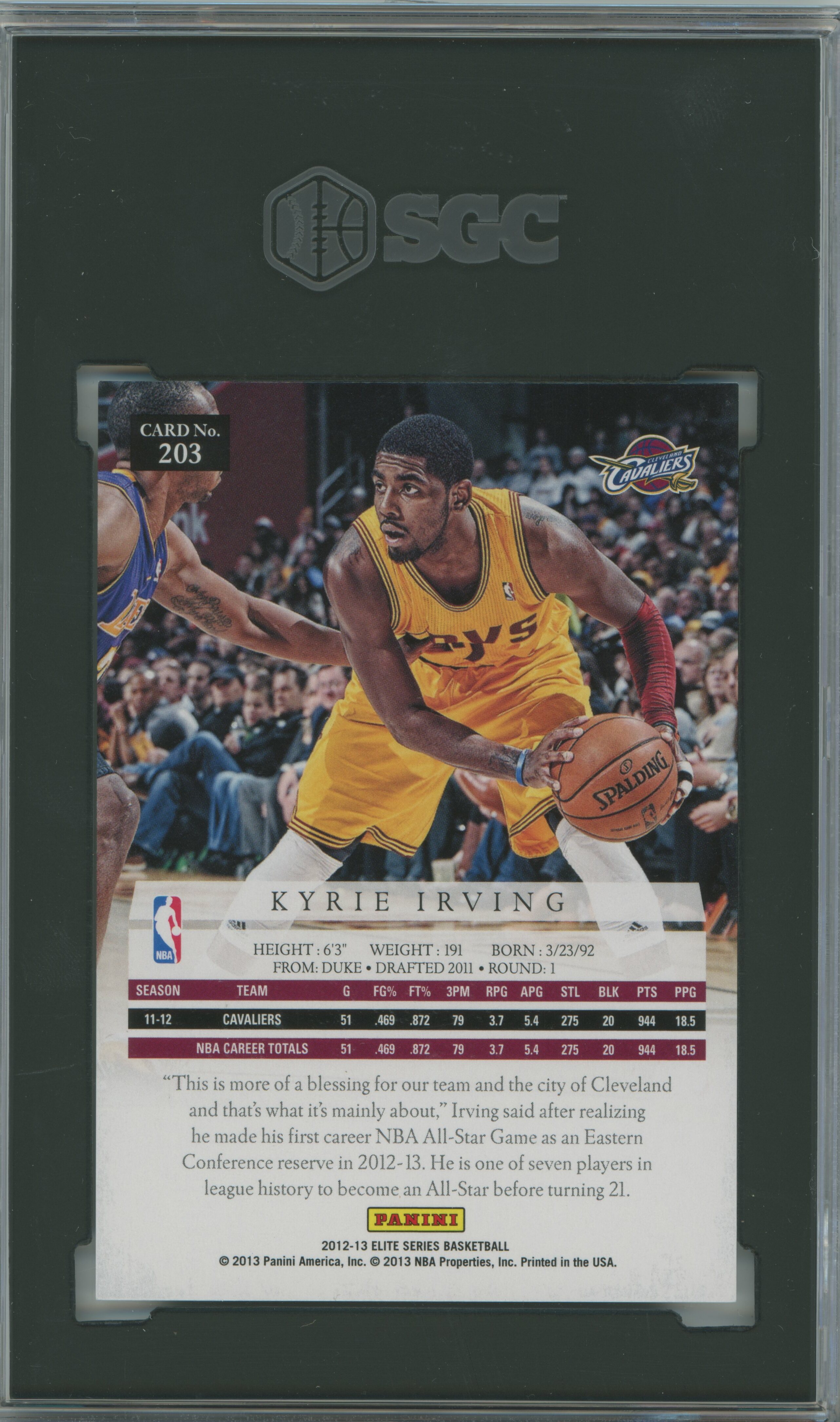 2012-13 Elite Series Kyrie Irving SGC 9