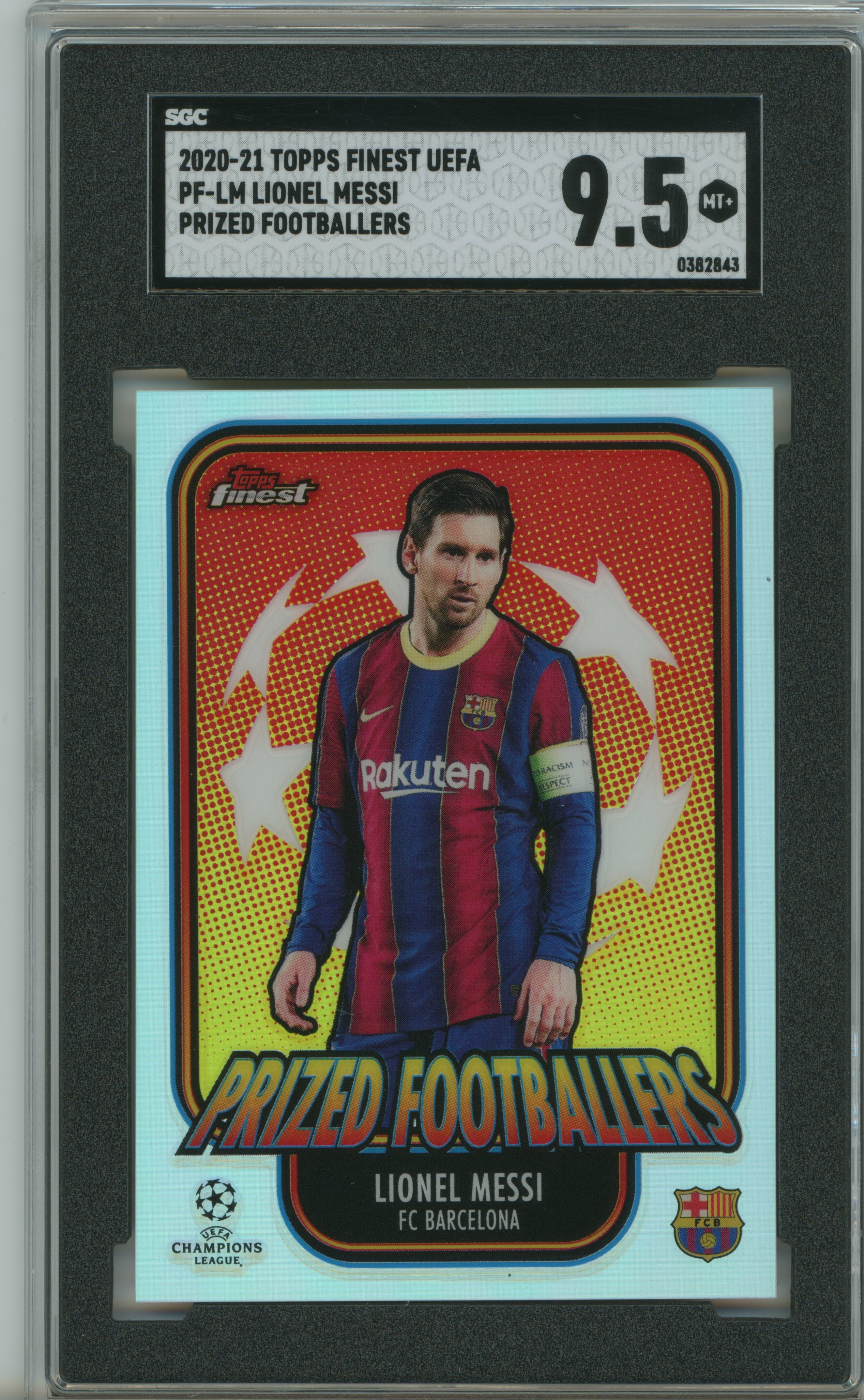 2020-21 Finest UCL Prized Footballers Lionel Messi SGC 9.5