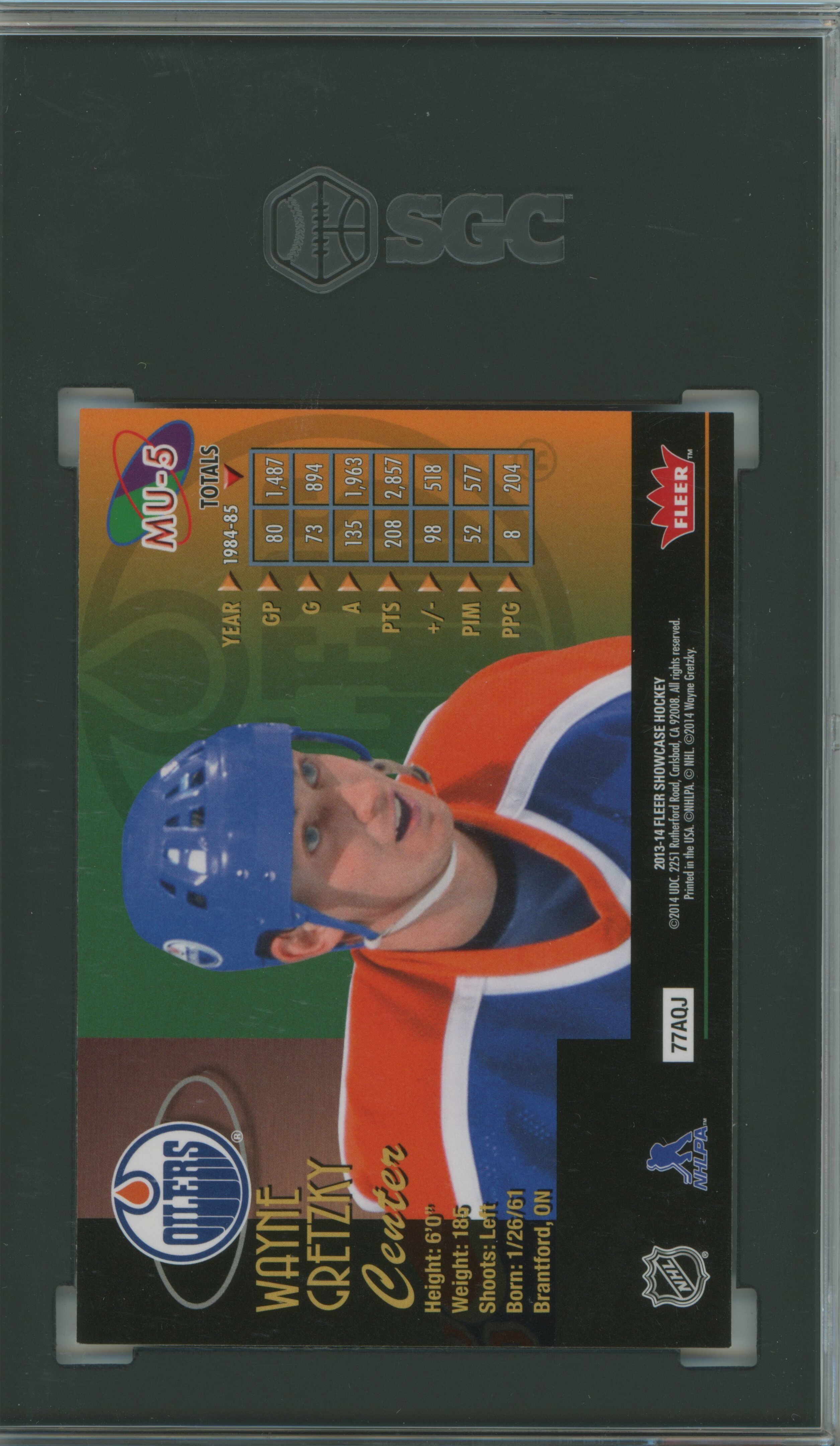 2013-14 Showcase Metal Universe Wayne Gretzky SGC 9