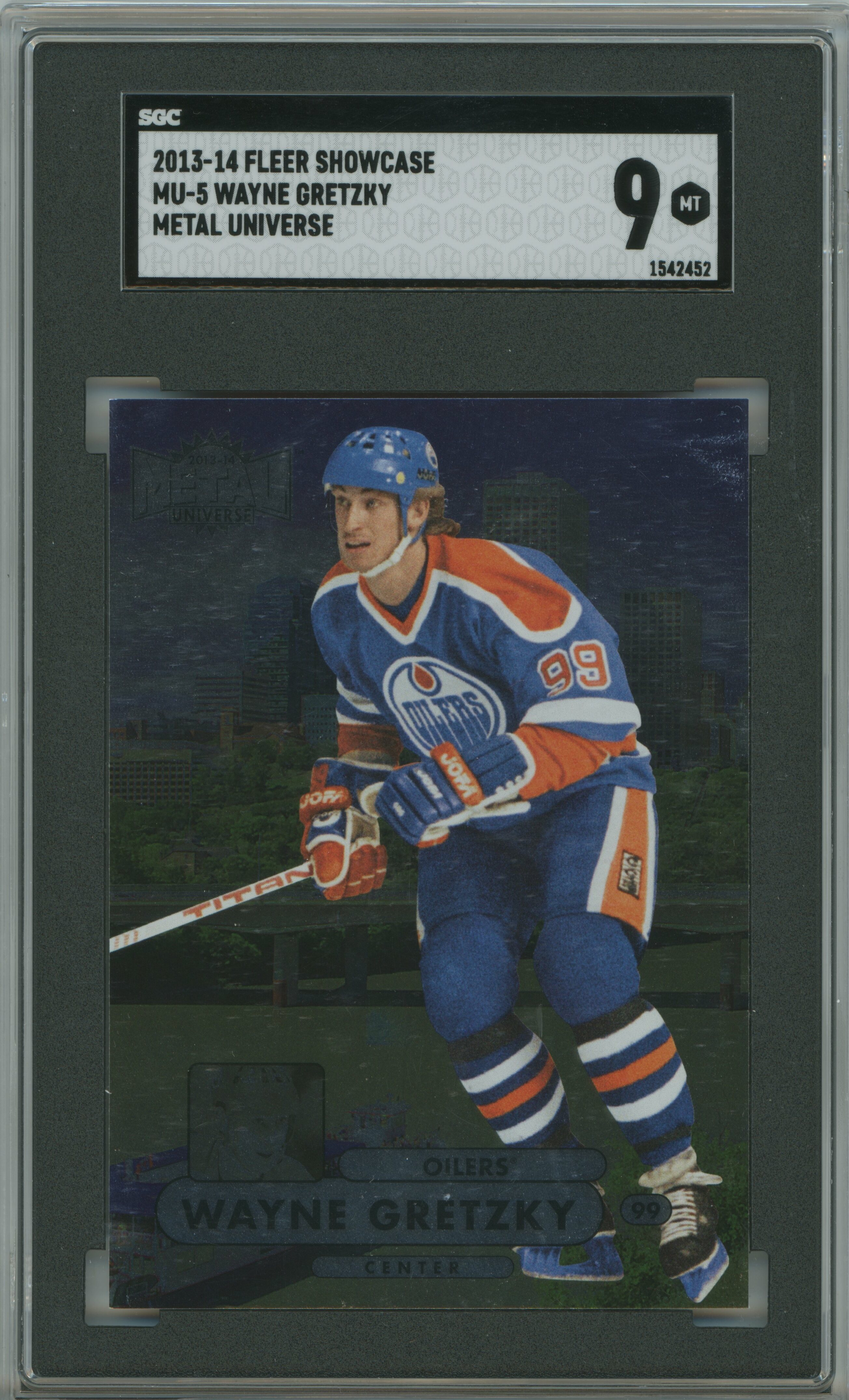 2013-14 Showcase Metal Universe Wayne Gretzky SGC 9