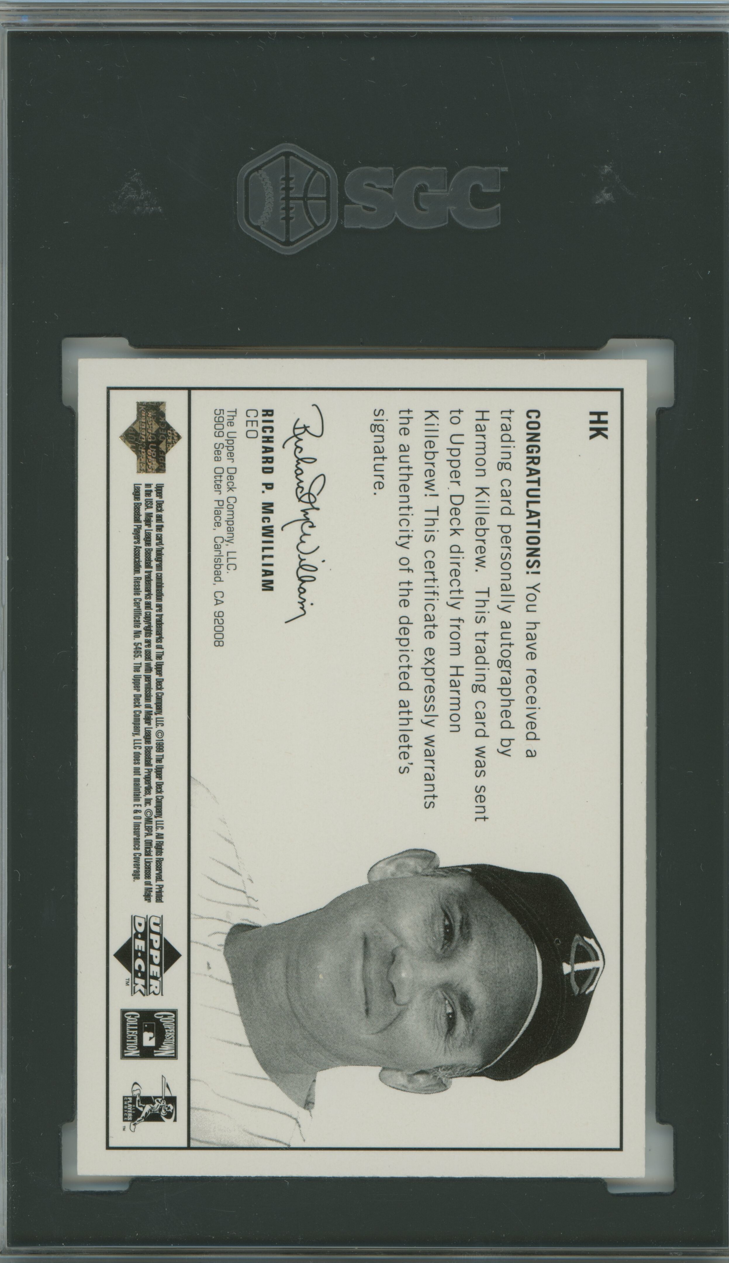 1999 Century Legends Epic Signatures Auto Harmon Killebrew SGC 9