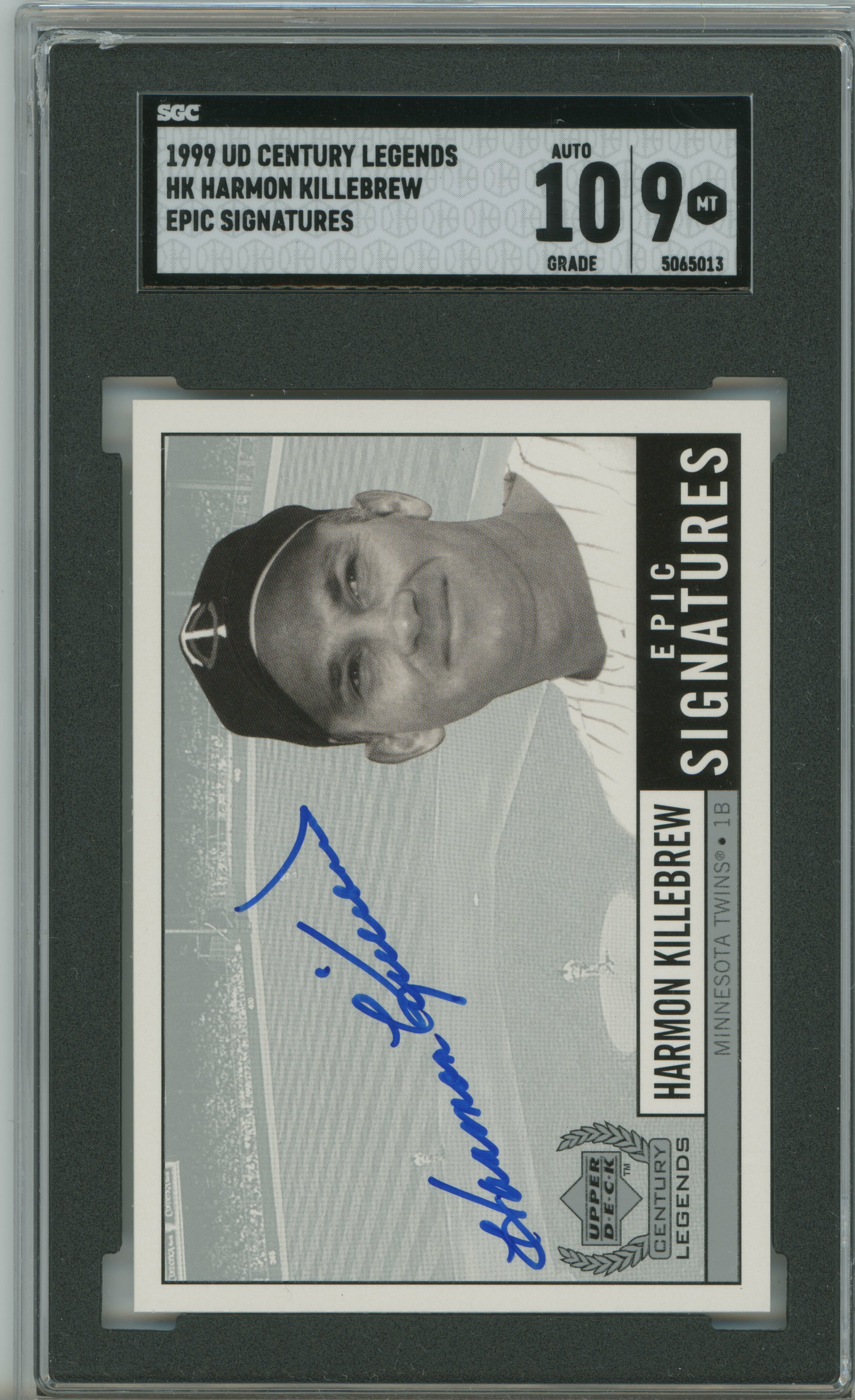 1999 Century Legends Epic Signatures Auto Harmon Killebrew SGC 9