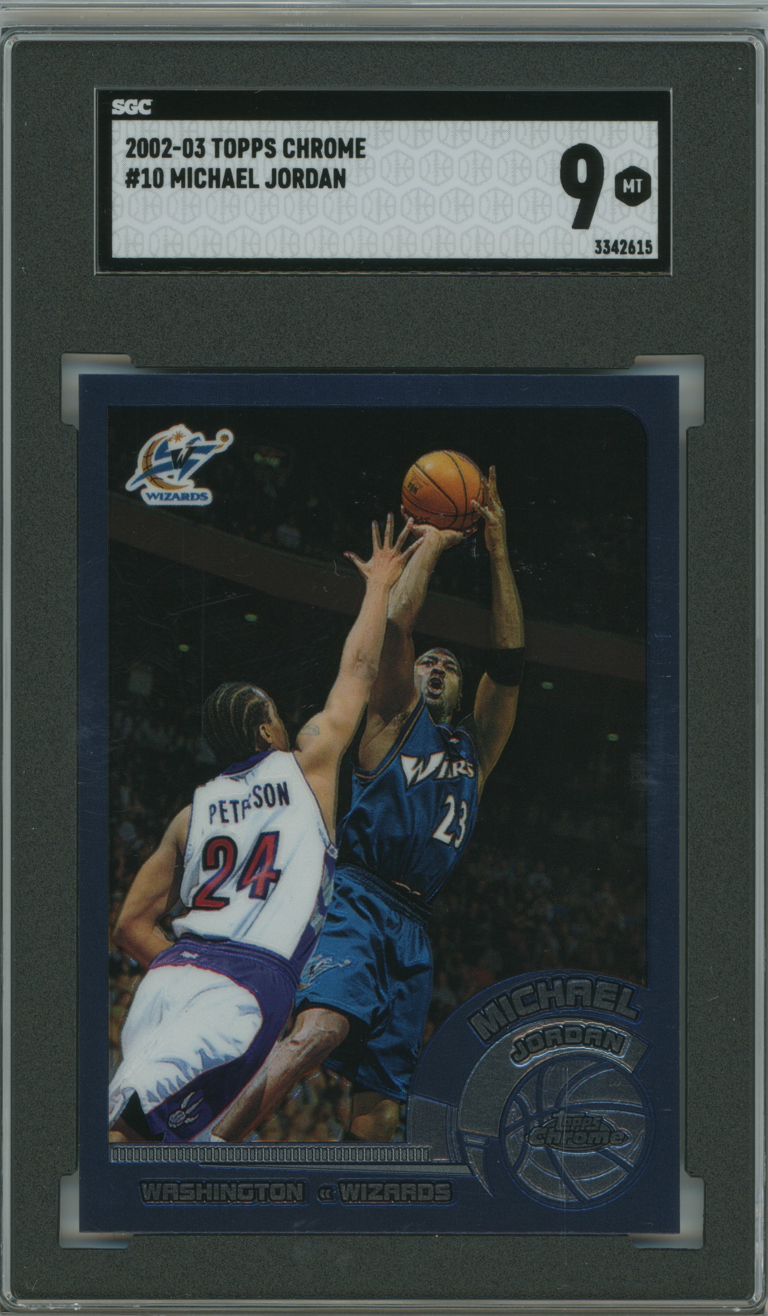 2002-03 Topps Chrome Michael Jordan SGC 9