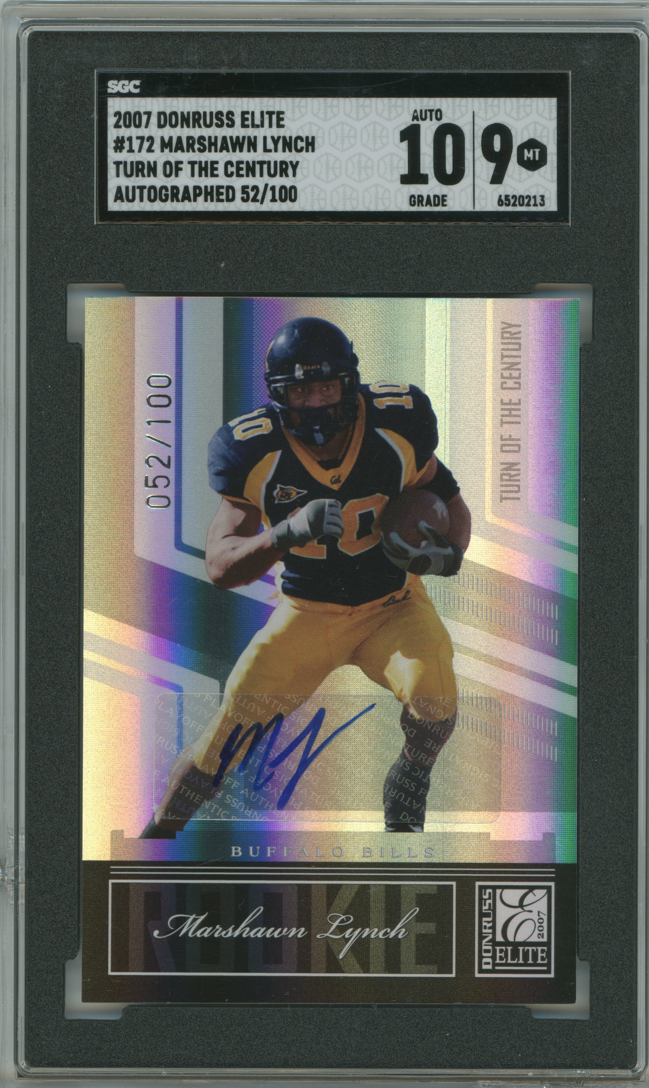 2007 Elite Turn of the Century Auto RC Marshawn Lynch SGC 10