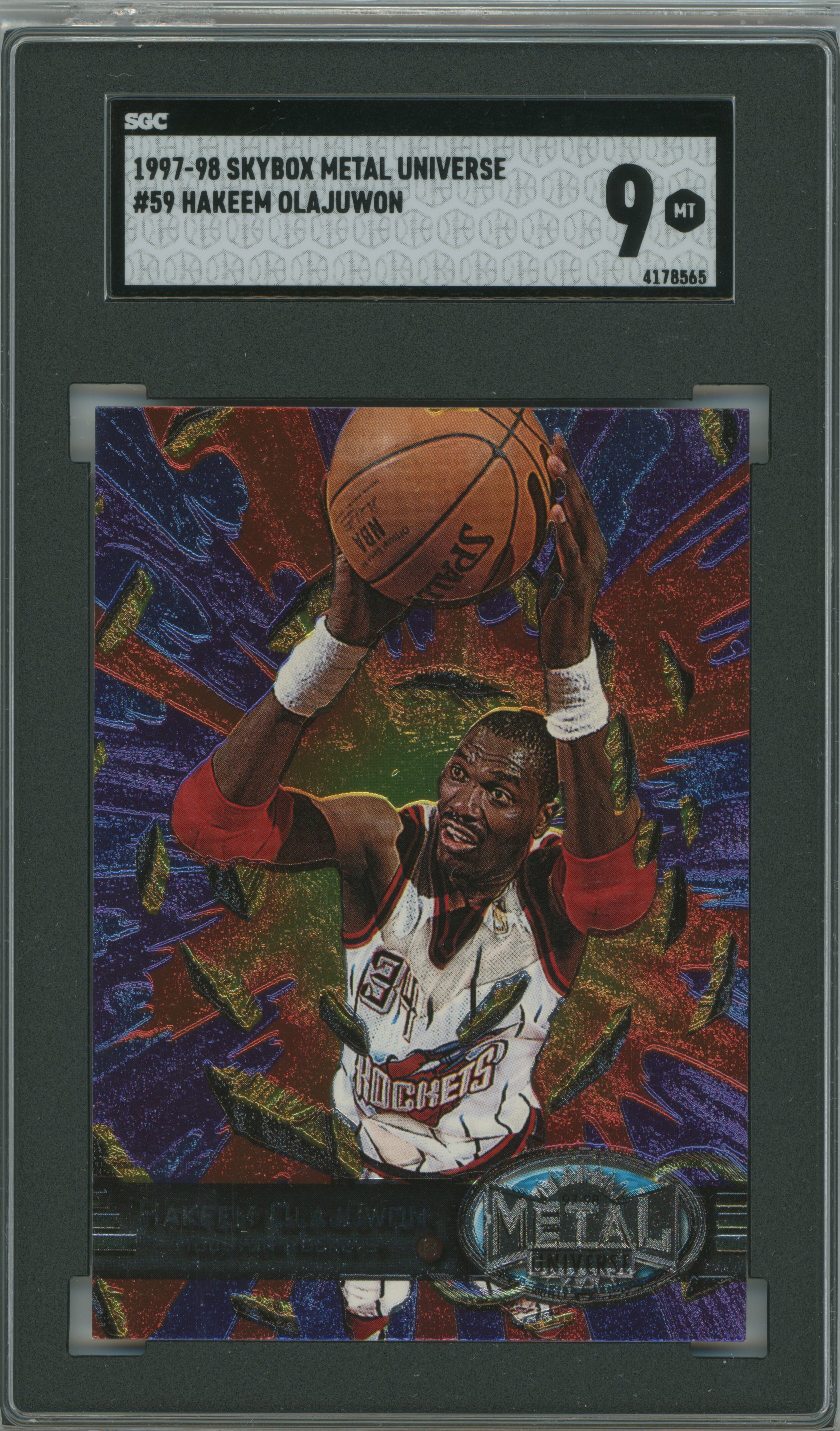 1997-98 Metal Universe Hakeem Olajuwon SGC 9