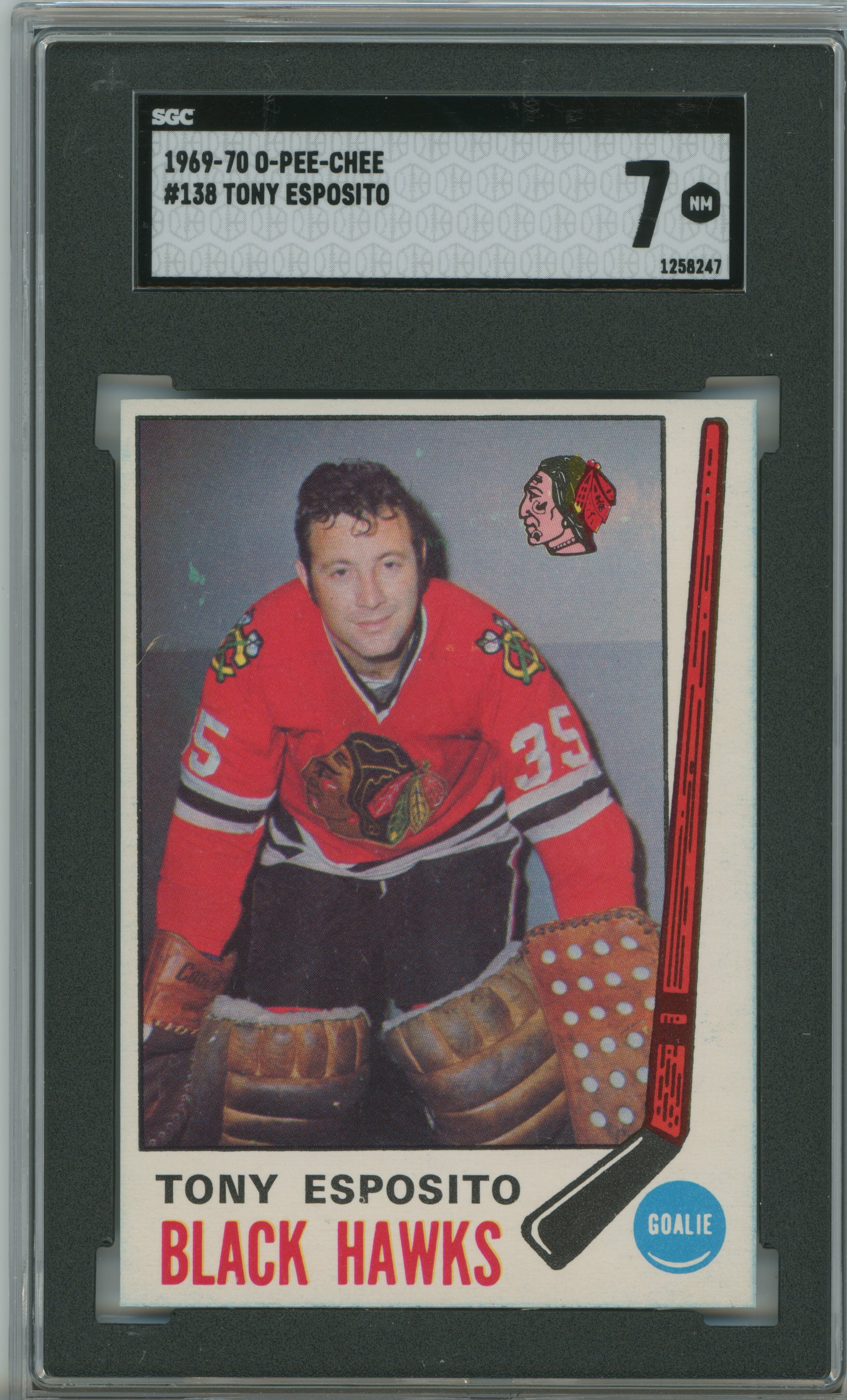 1969-70 O-Pee-Chee RC Tony Esposito SGC 7