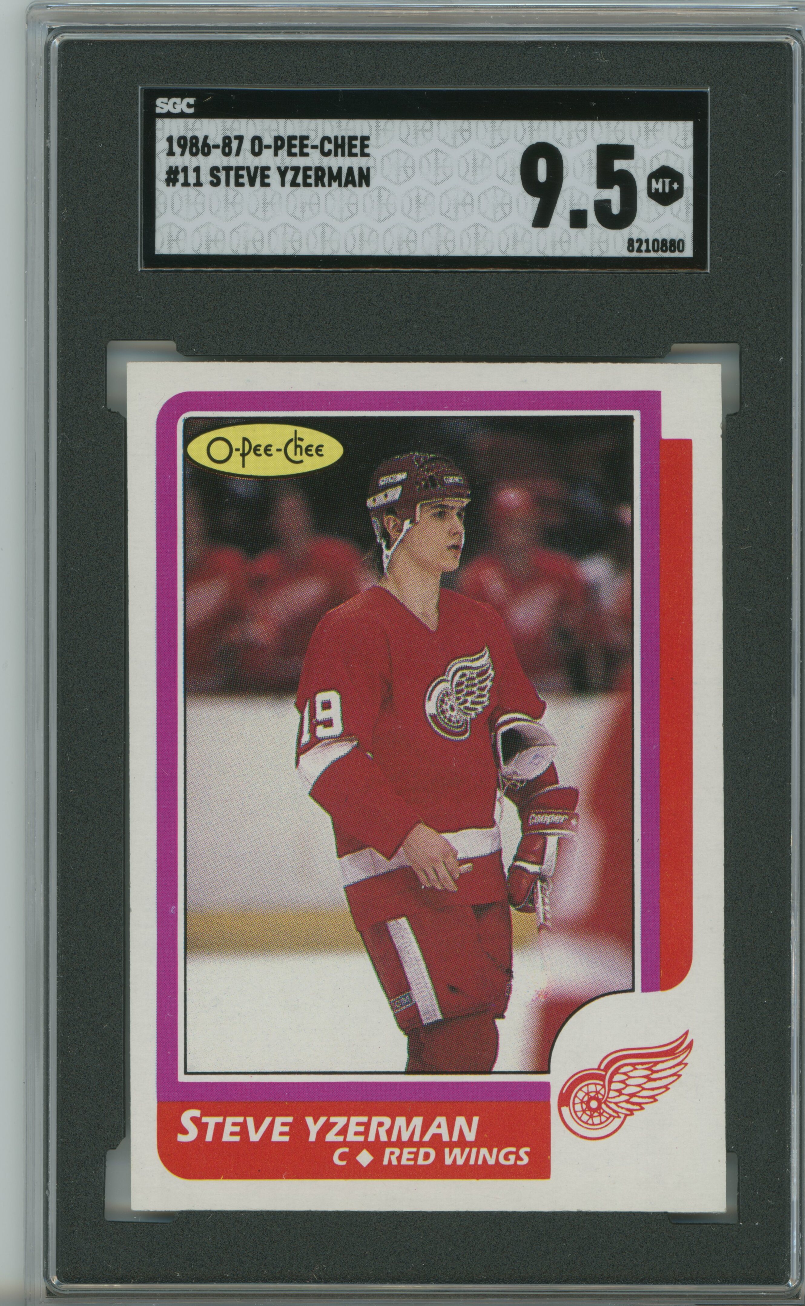 1986-87 O-Pee-Chee Steve Yzerman SGC 9.5