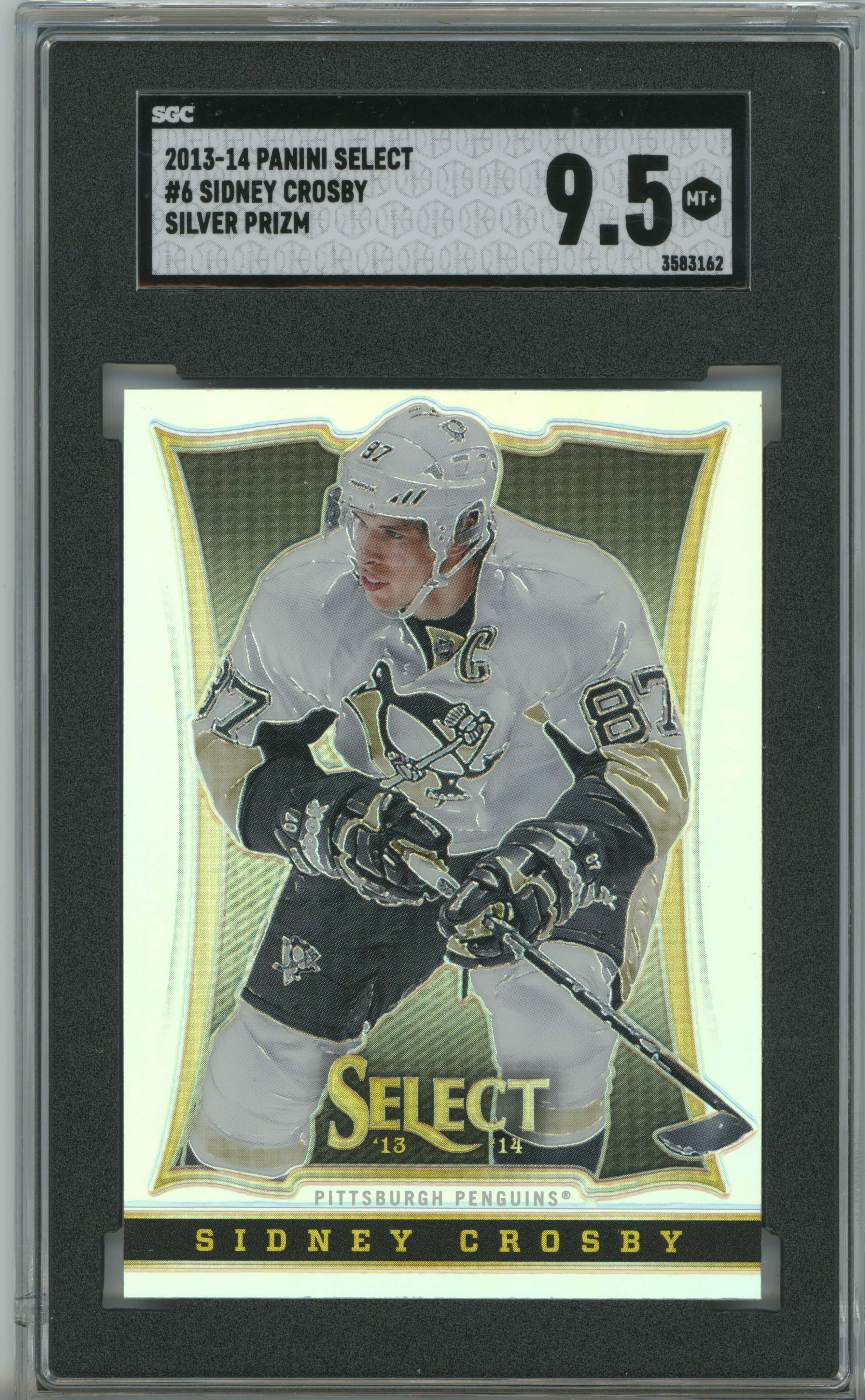 2013-14 Select Silver Prizm Sidney Crosby SGC 9.5