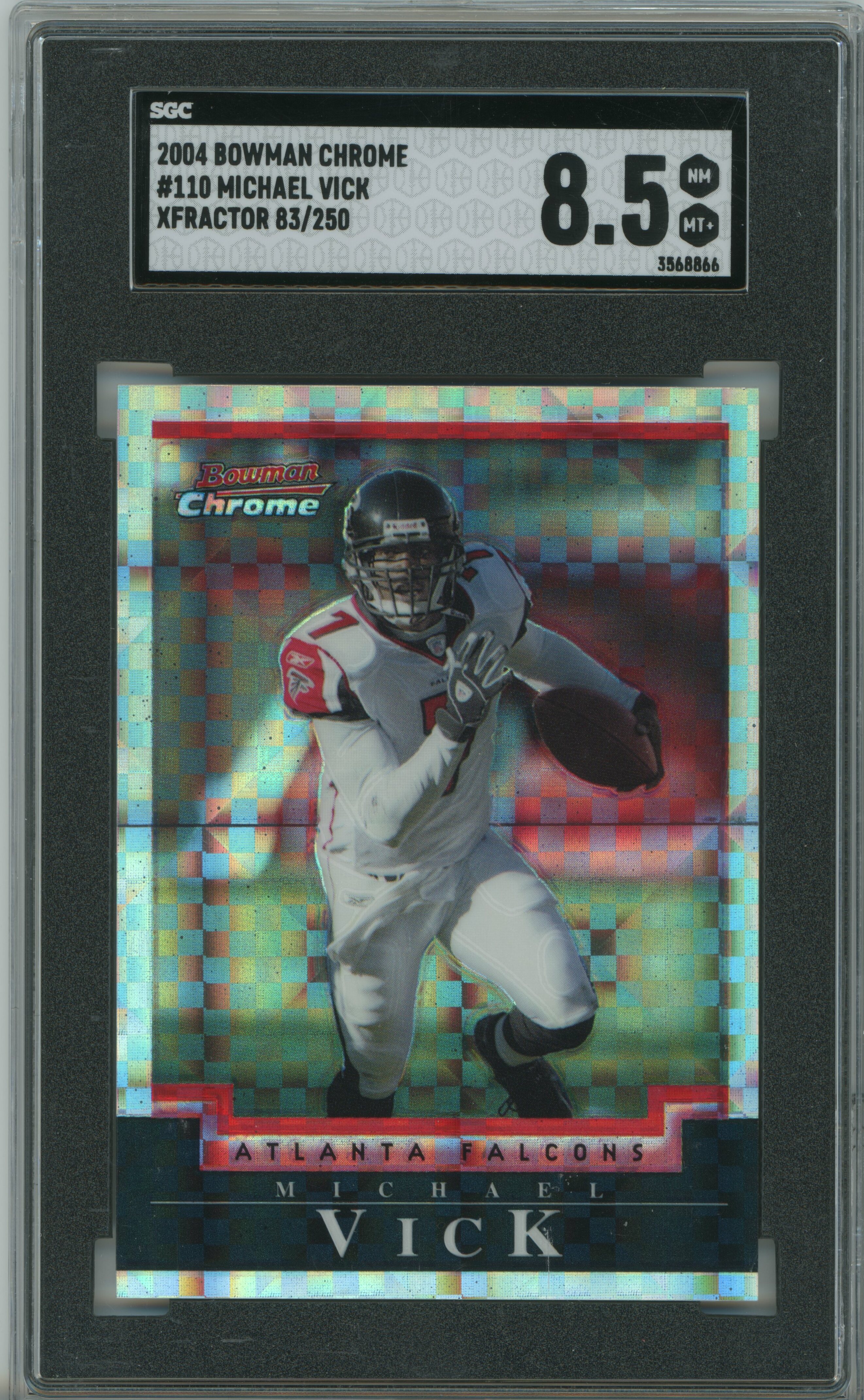 2004 Bowman Chrome Xfractor Michael Vick SGC 8.5