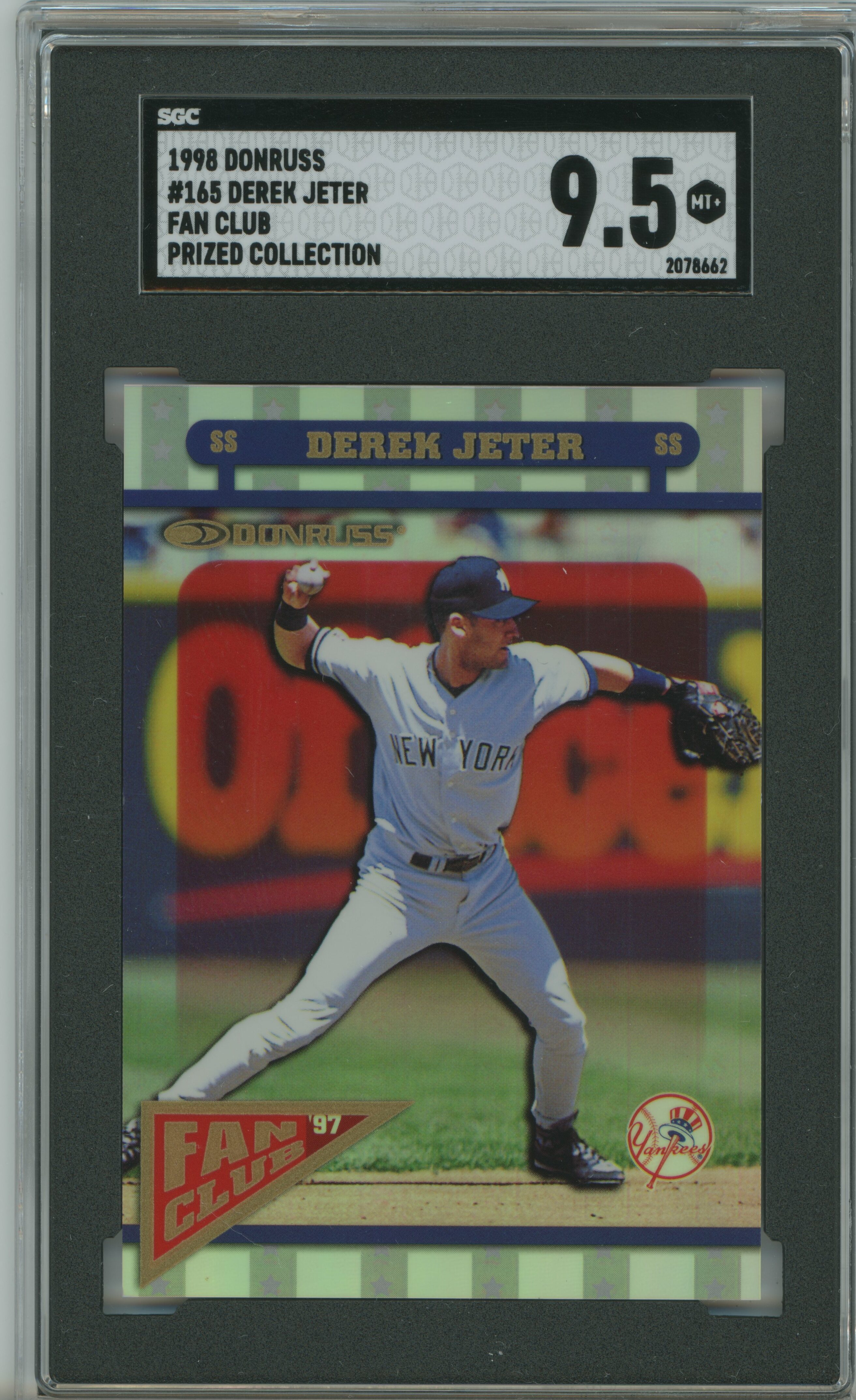 1998 Donruss Fan Club Prized Collection Derek Jeter SGC 9.5