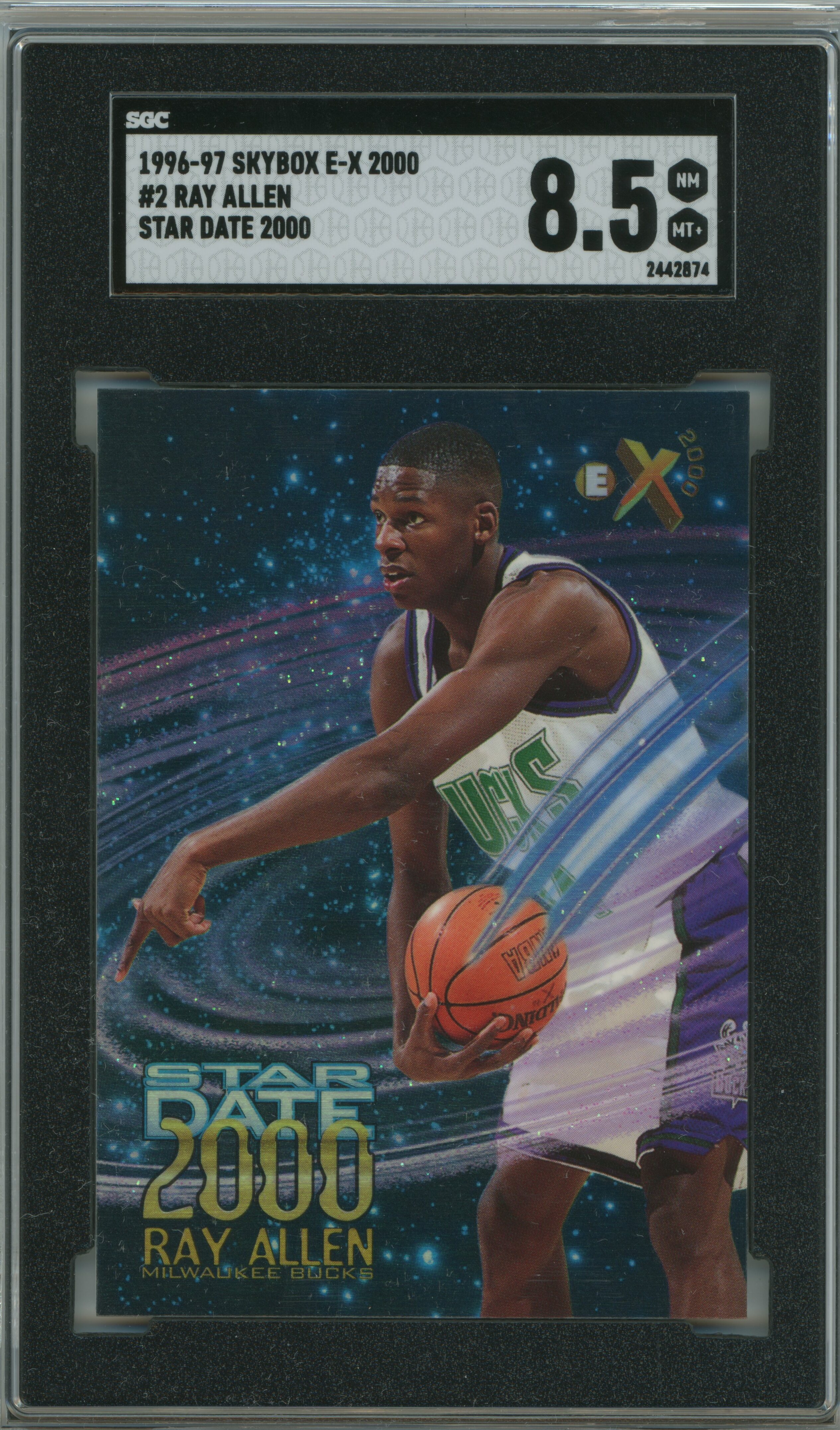 1996-97 E-X 2000 Star Date 2000 RC Ray Allen SGC 8.5