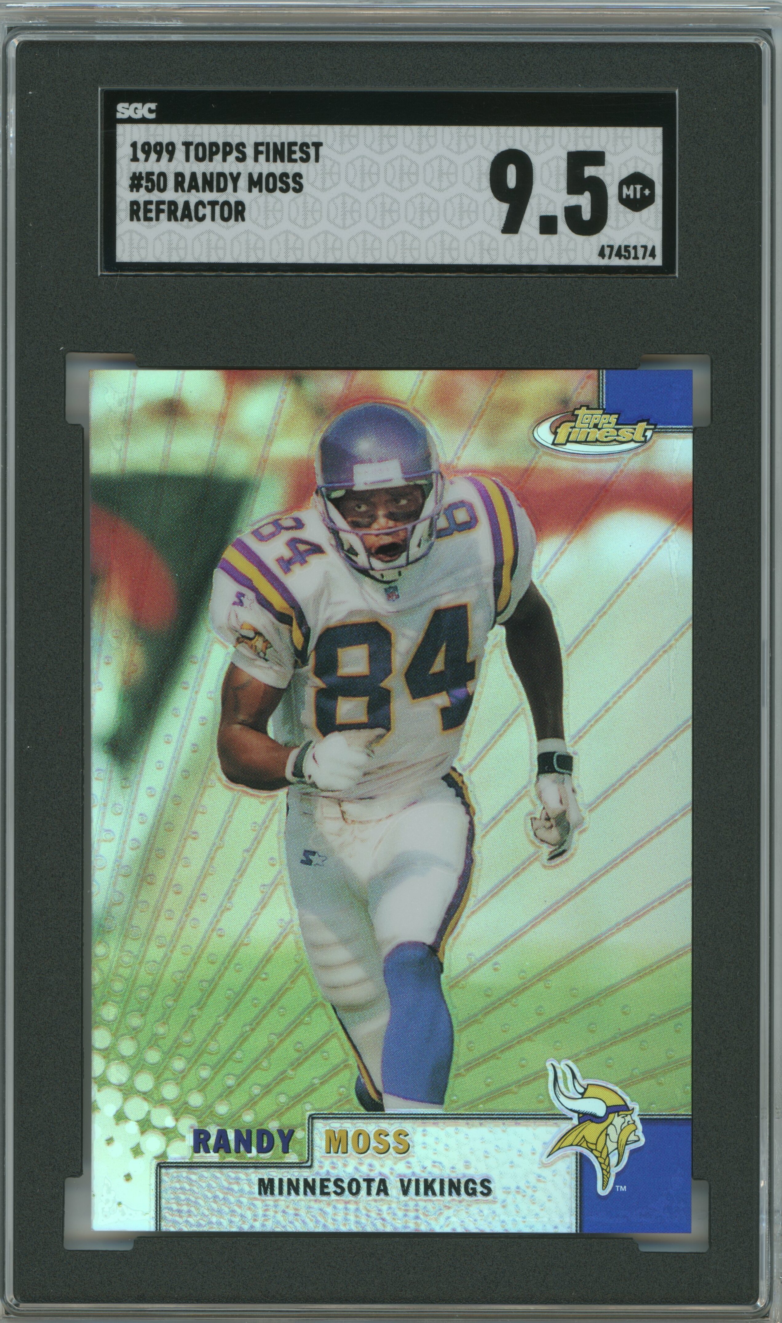 1999 Finest Refactor Randy Moss SGC 9.5