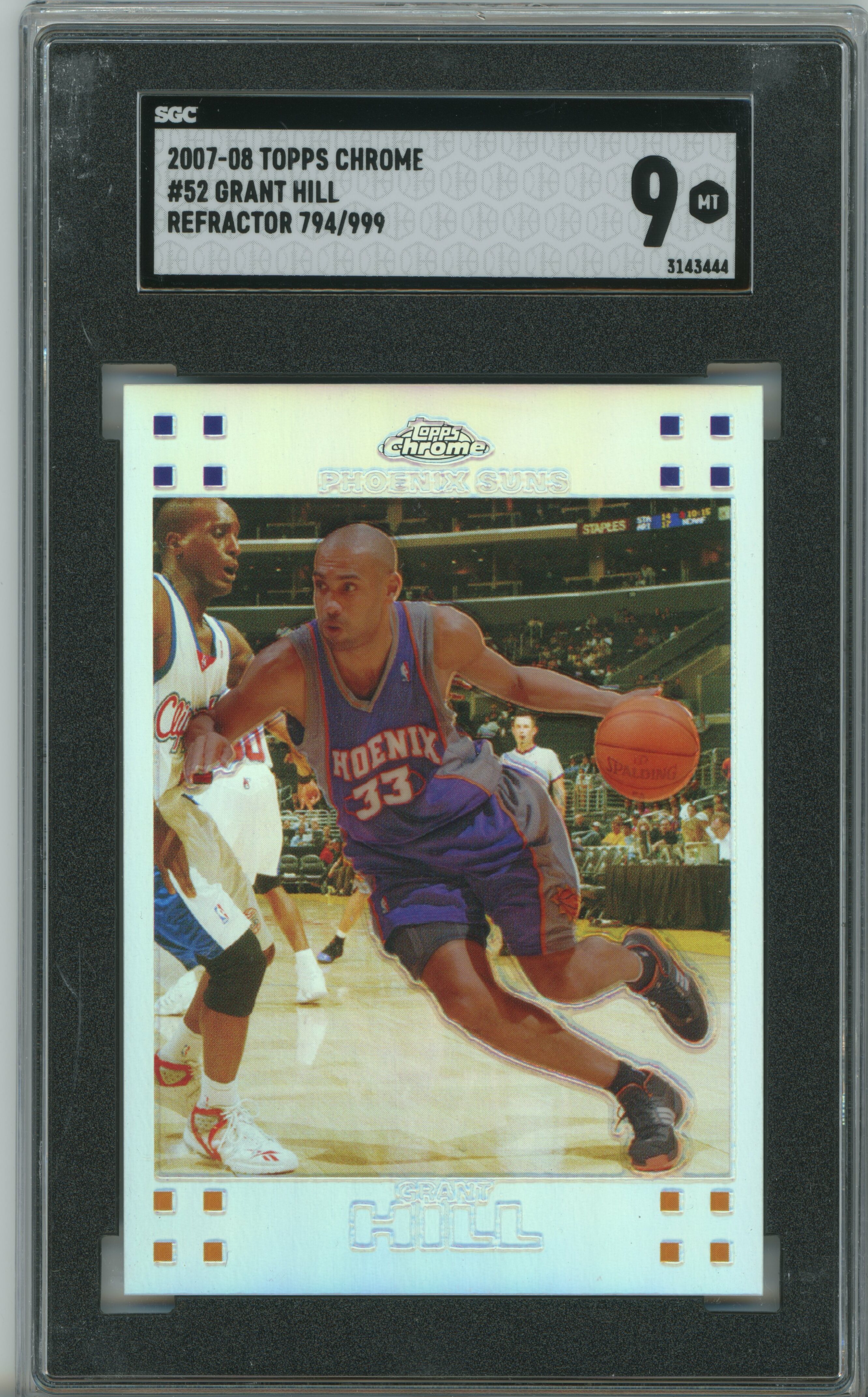 2007-08 Topps Chrome Refractor Grant Hill SGC 9